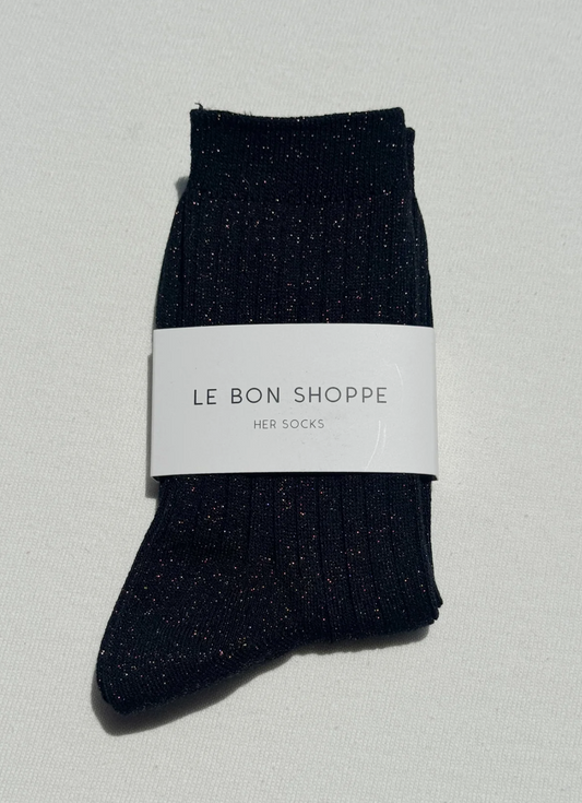 Le Bon "Her" Socks - "Copper Black"