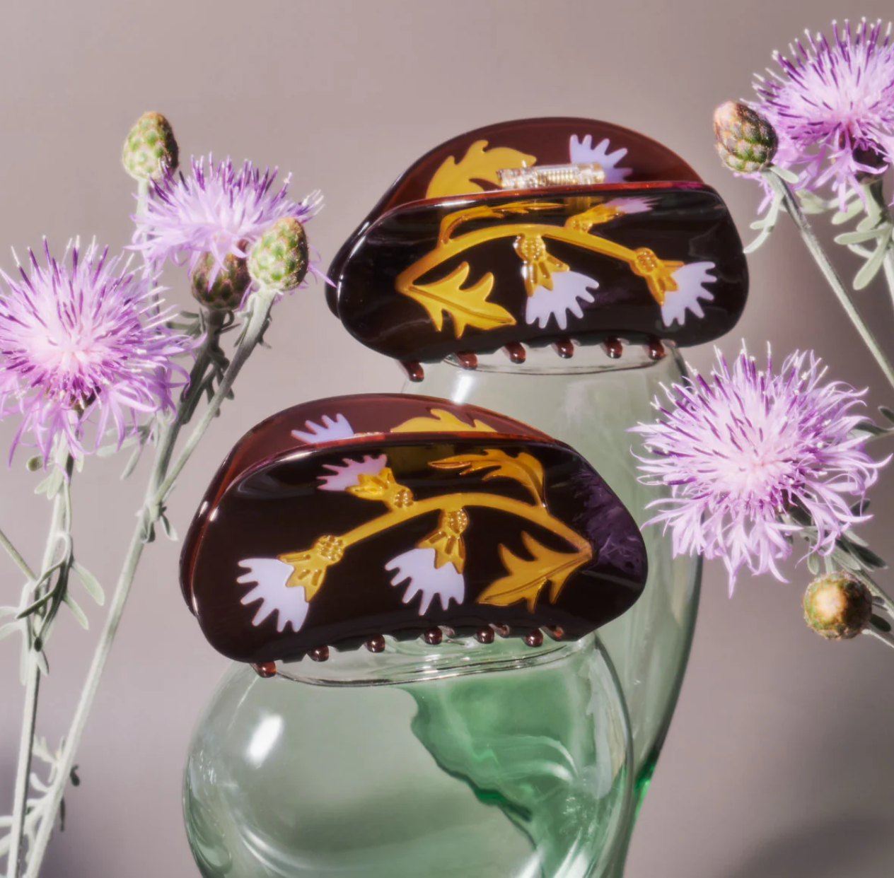 Winona Irene Hair Claw - "Milk Thistle Claw"