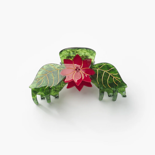 Winona Irene Hair Claw - "Poinsettia Claw"