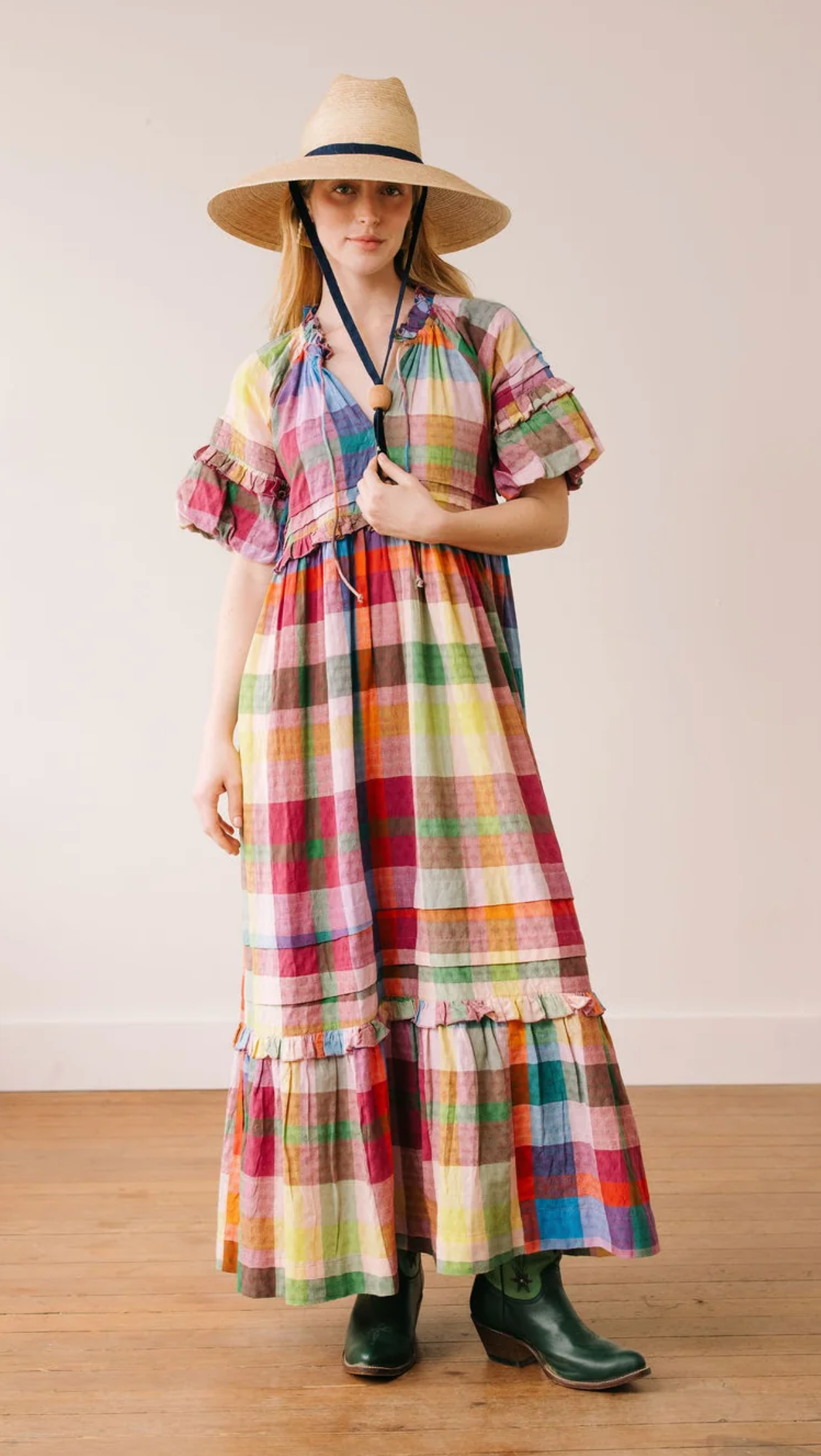Harbor Plaid Charlotte Dress: S