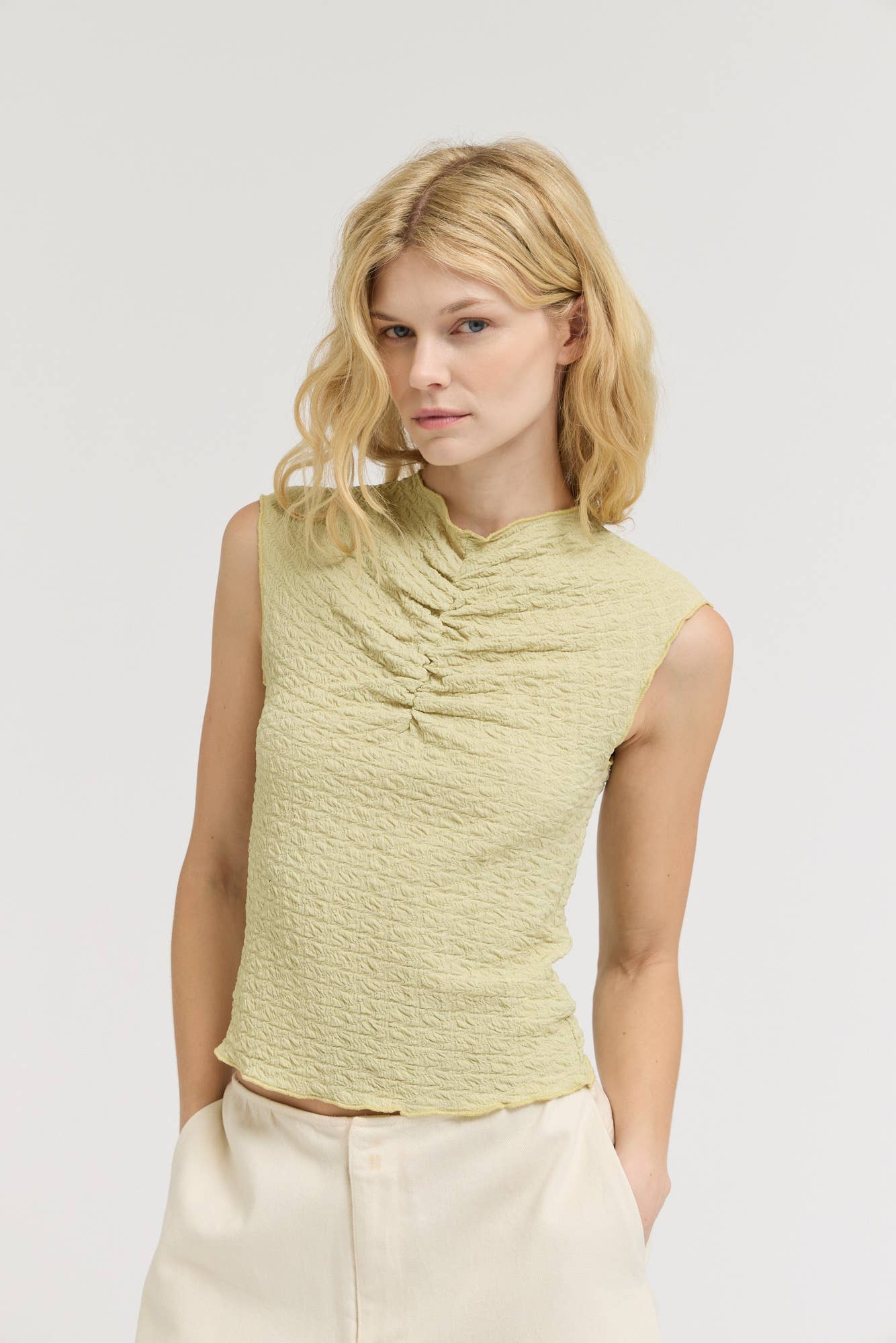 Textured shirred top