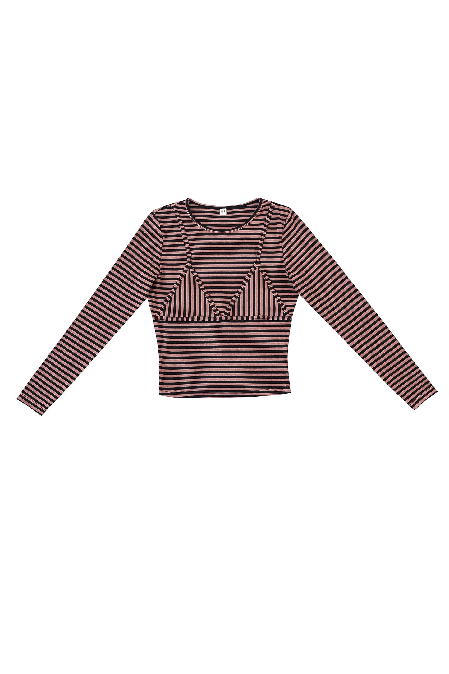 Fashion Brand Company Long Sleeve Bikini Bod Pink Stripe