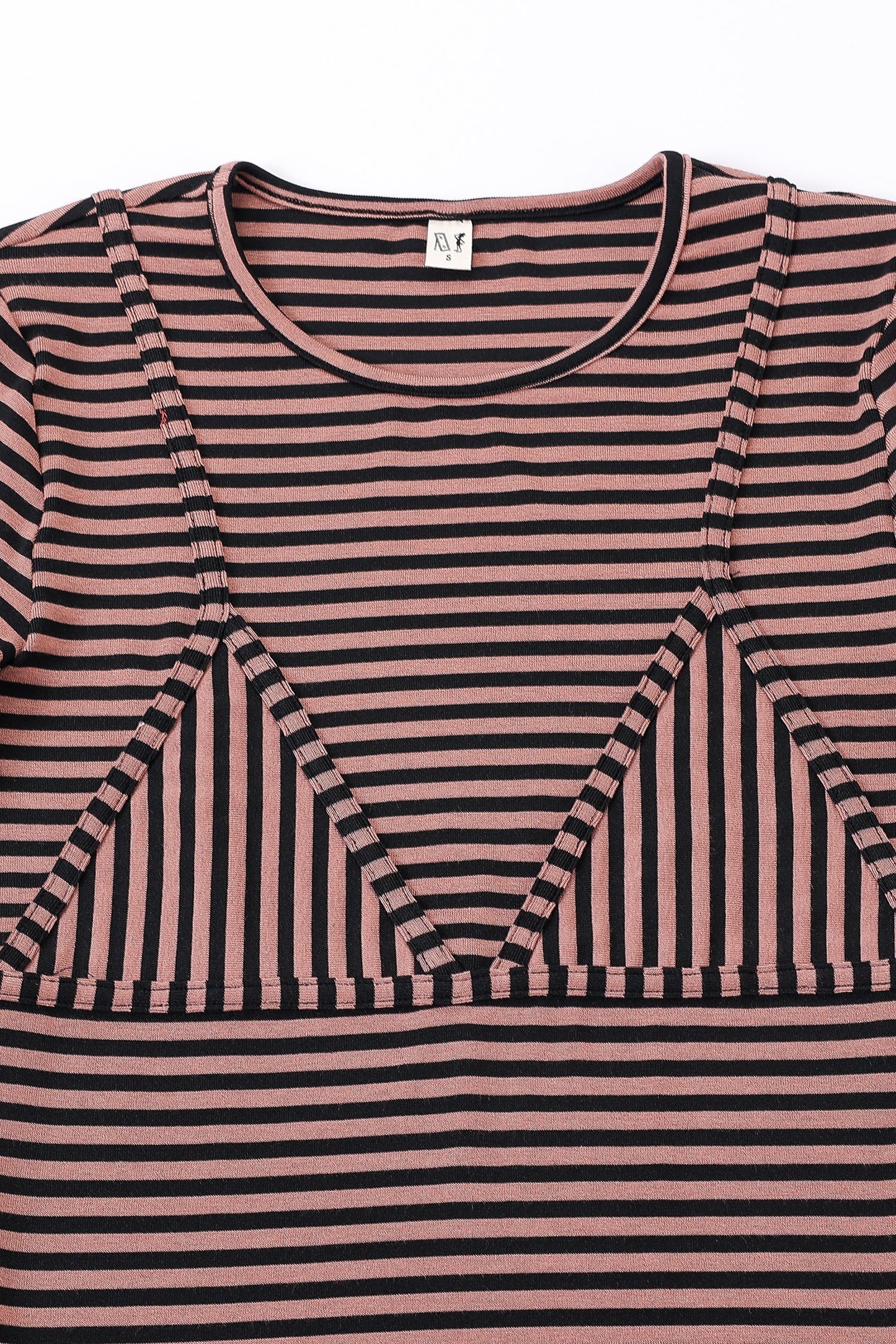 Fashion Brand Company Long Sleeve Bikini Bod Midi Dress Pink Stripe