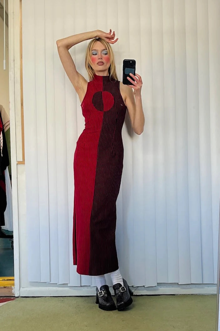 Fashion Brand Company Blood Stripe Maxi Dress