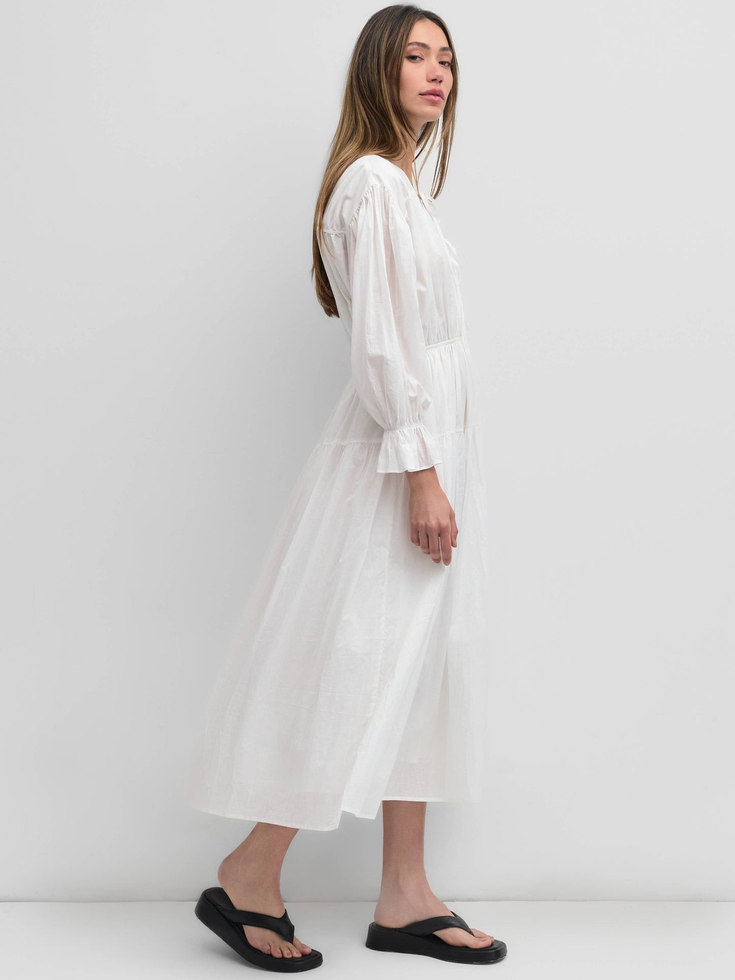 The Abbey Dress in White Poplin