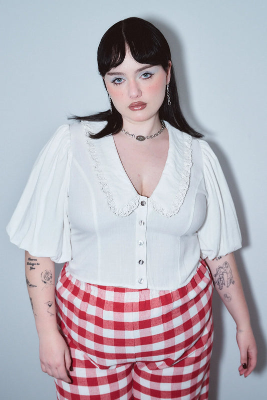 Fashion Brand Company Church Girl Blouse Soft Linen