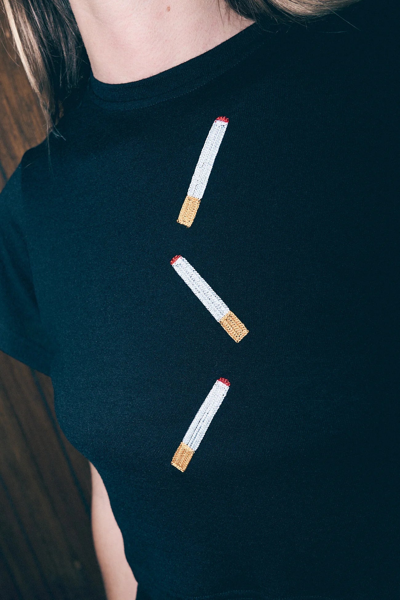 Fashion Brand Company Cigarettes Wool Blend Tommy Tee