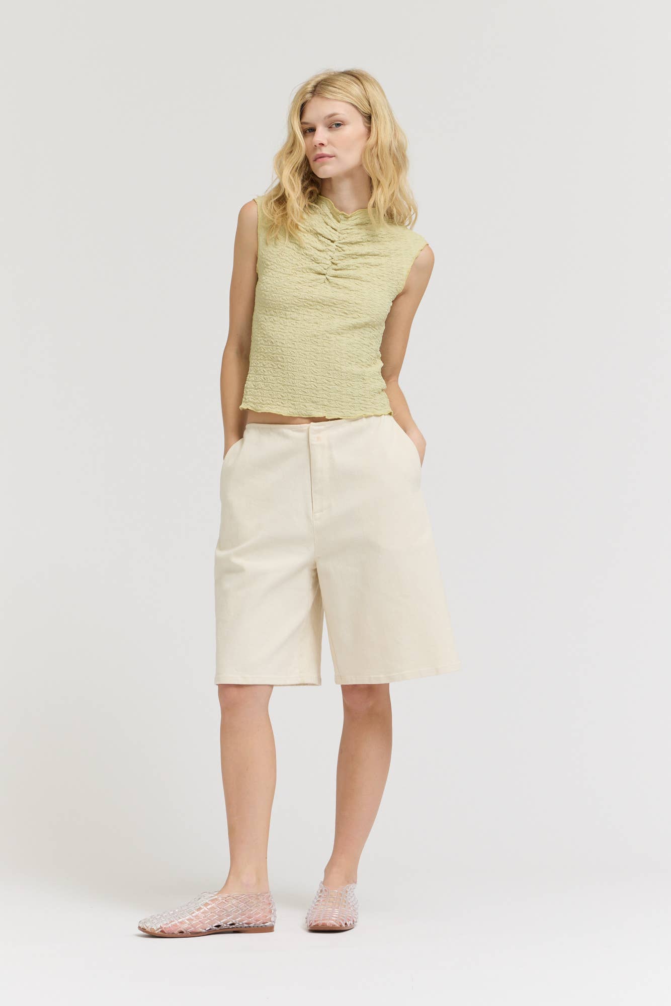 Textured shirred top