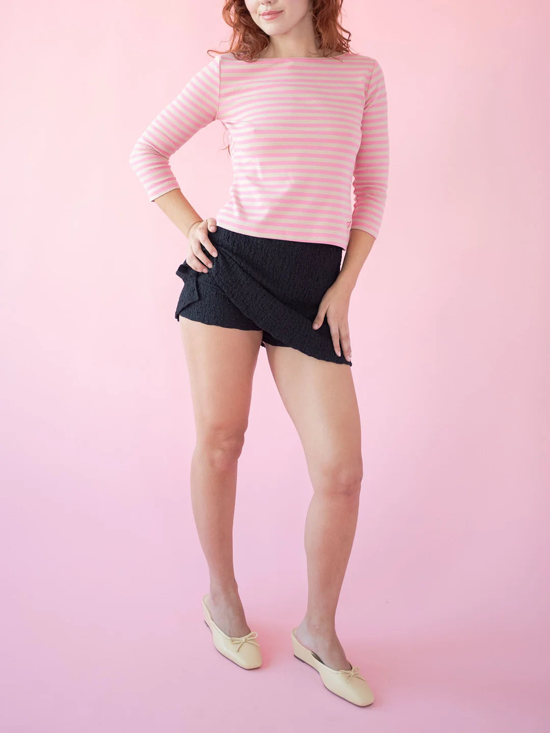 Lisa Says Gah Darcy Skort - Black Crinkle
