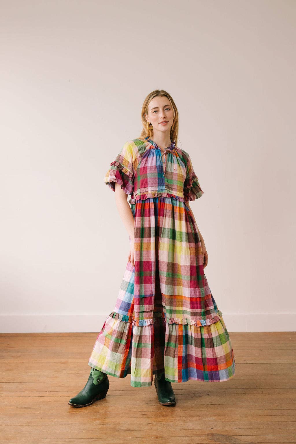 Harbor Plaid Charlotte Dress: S