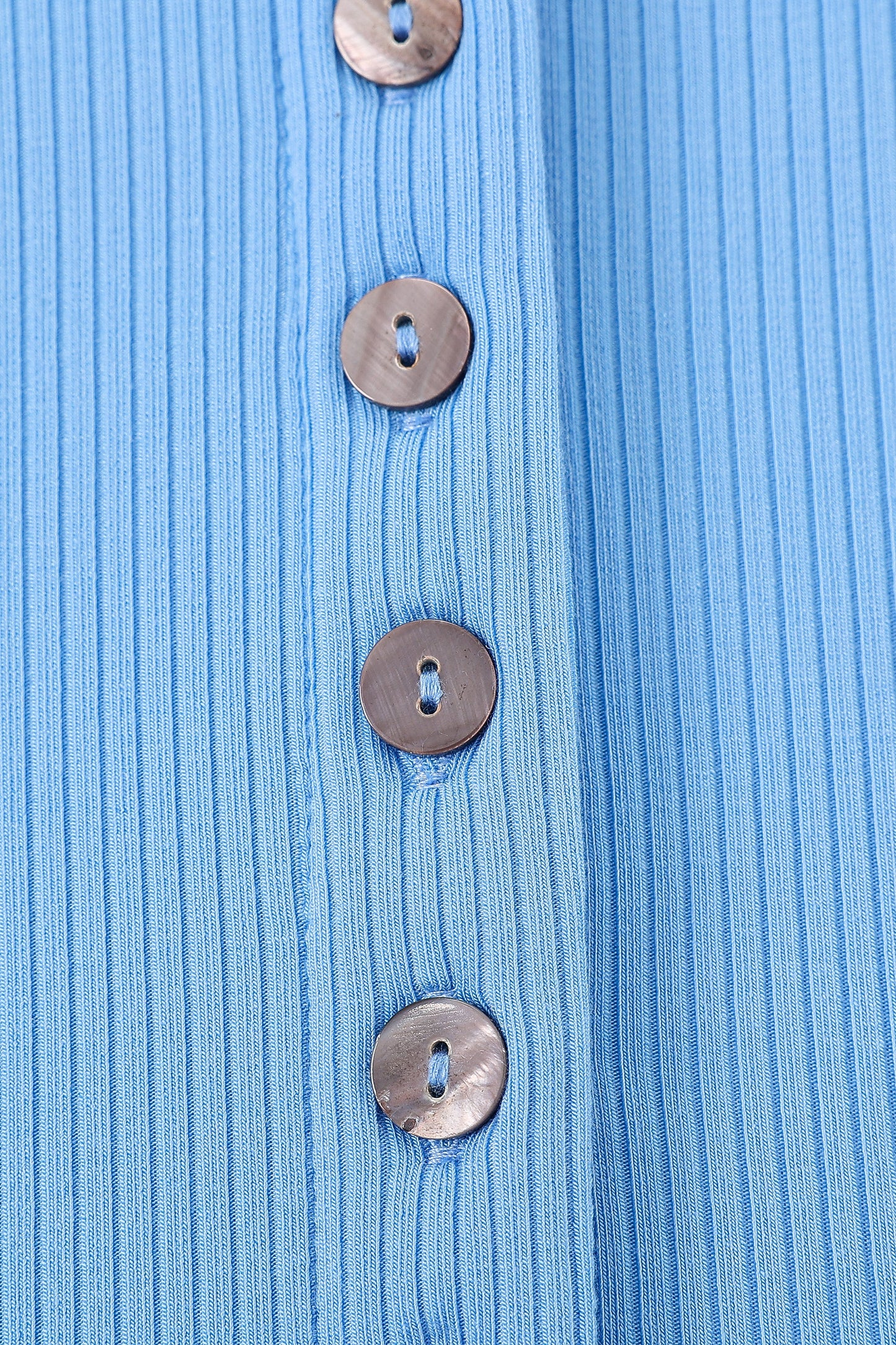 Fashion Brand Company Unbuttoned Tencel Rib Tank Top Baby Blue
