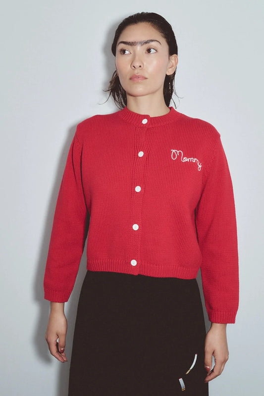 Fashion Brand Company Mommy Cotton Cardigan Red