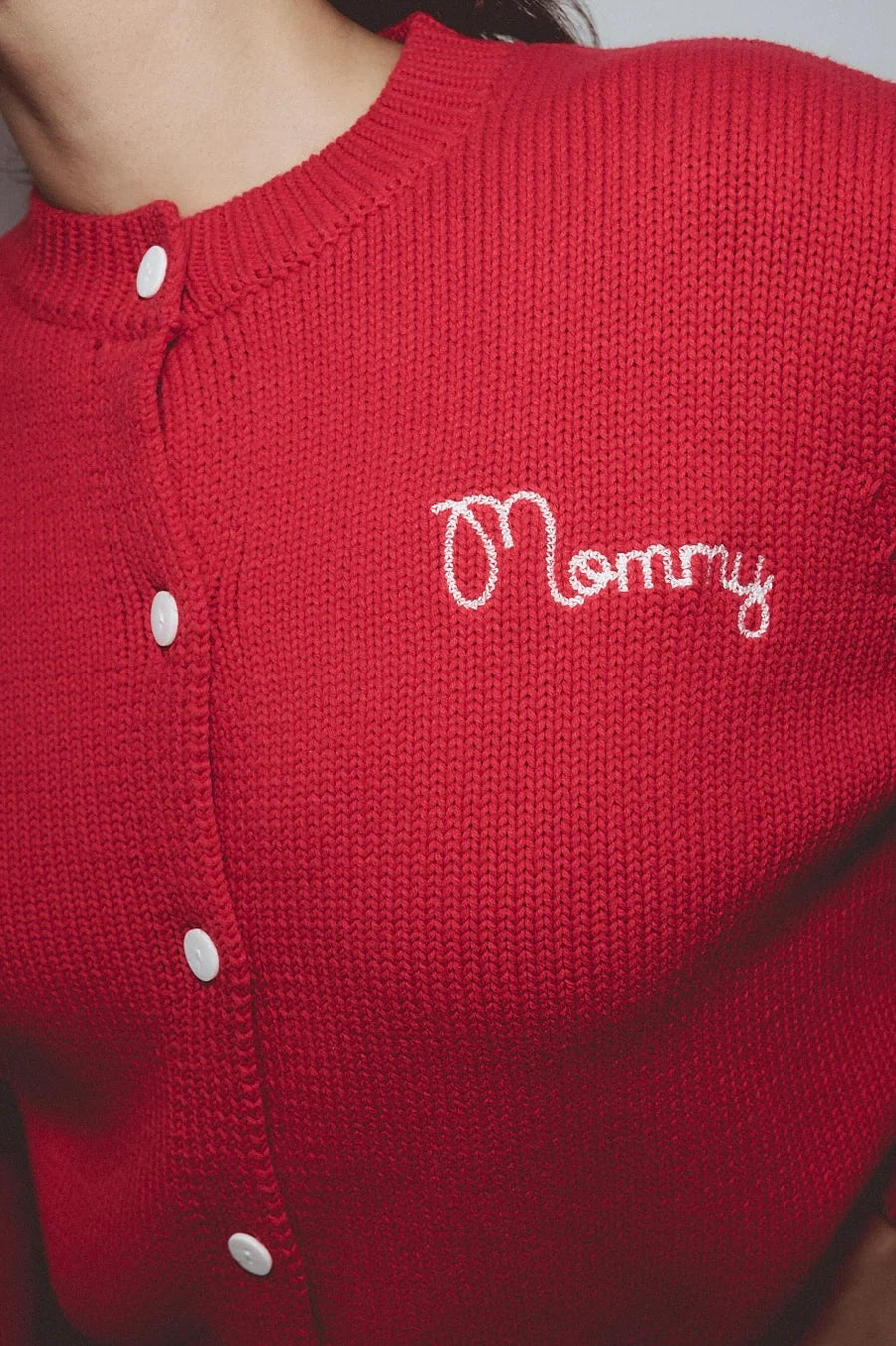 Fashion Brand Company Mommy Cotton Cardigan Red