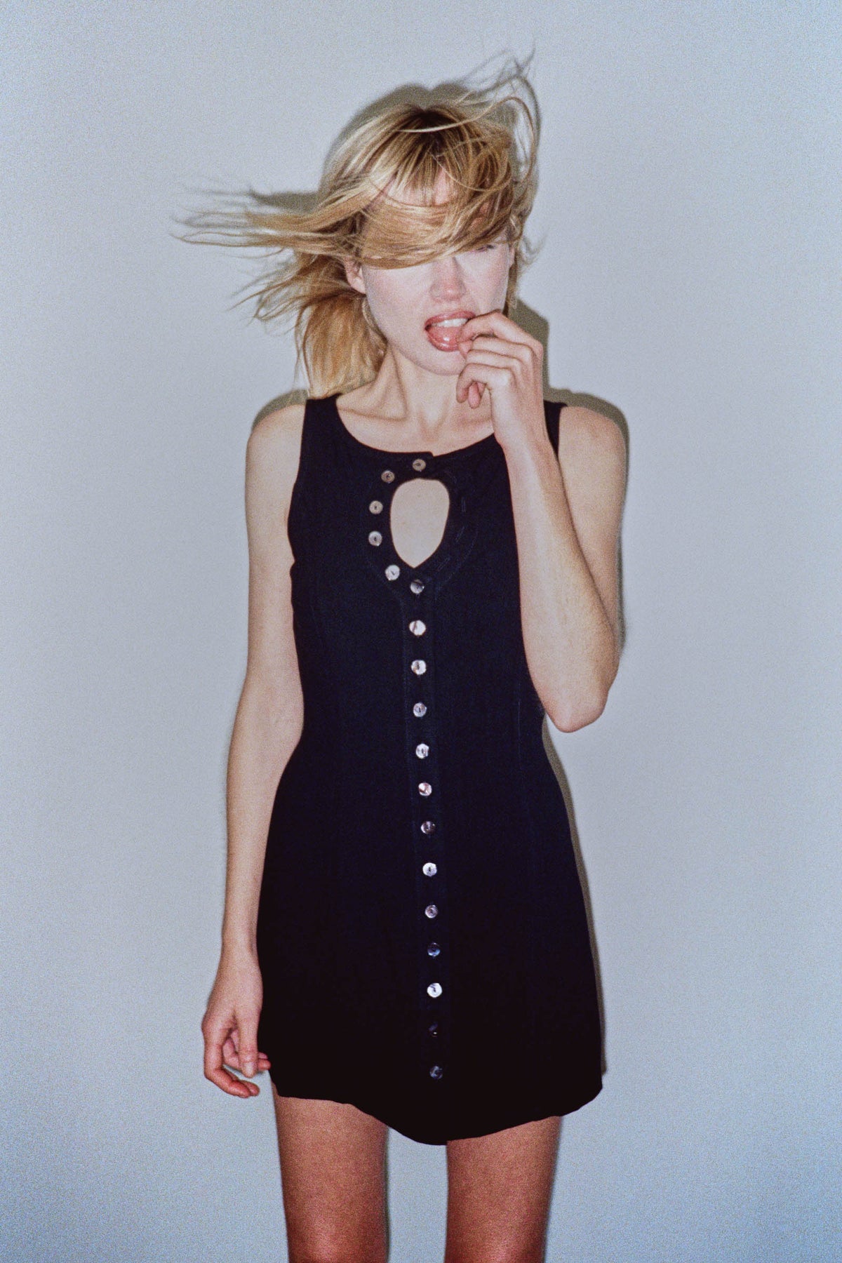 Fashion Brand Company Unbuttoned Soft Linen Mini Dress