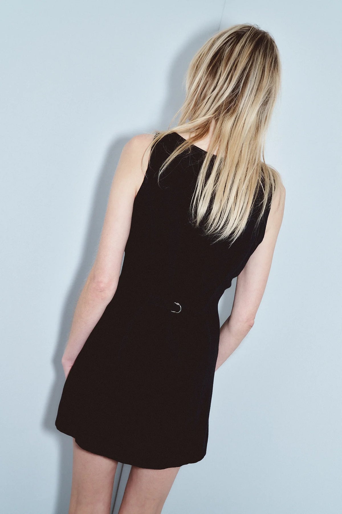 Fashion Brand Company Unbuttoned Soft Linen Mini Dress