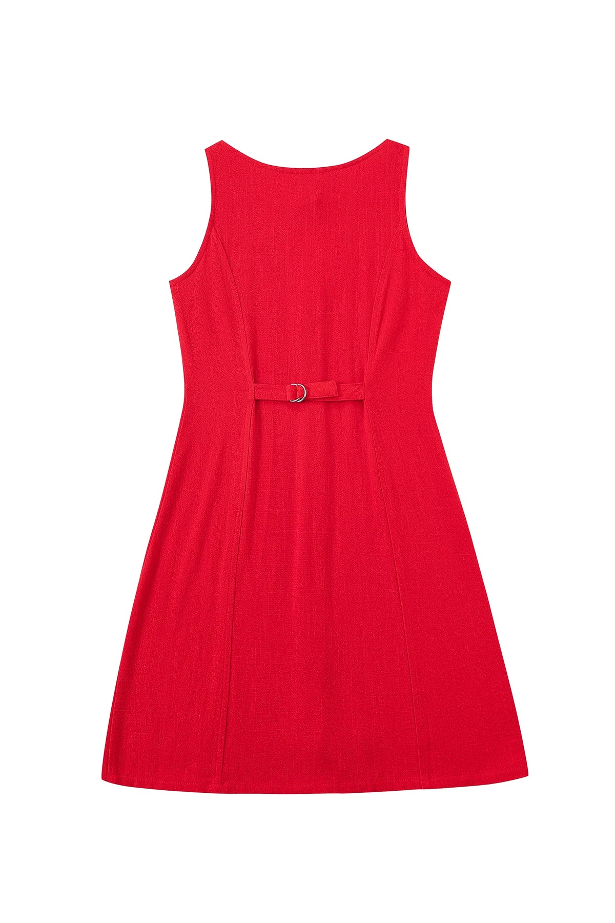 Fashion Brand Company Unbuttoned Soft Linen Mini Dress - Maraschino