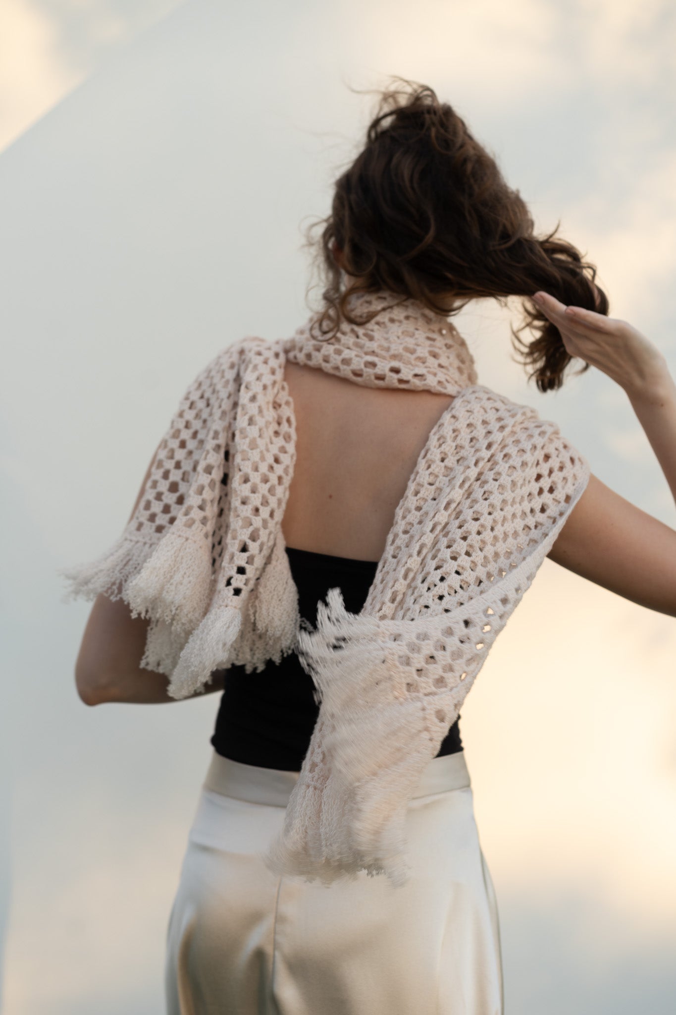 Helen Skirt in Cream Silk Charmeuse