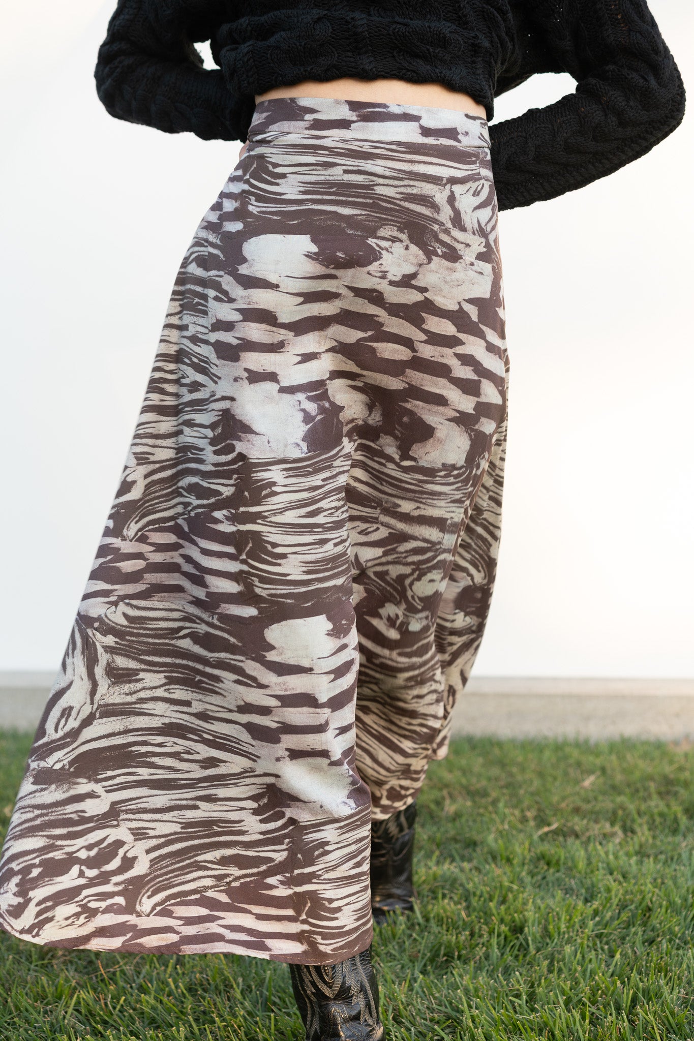 Helen Skirt in Nerikomi Silk Blend