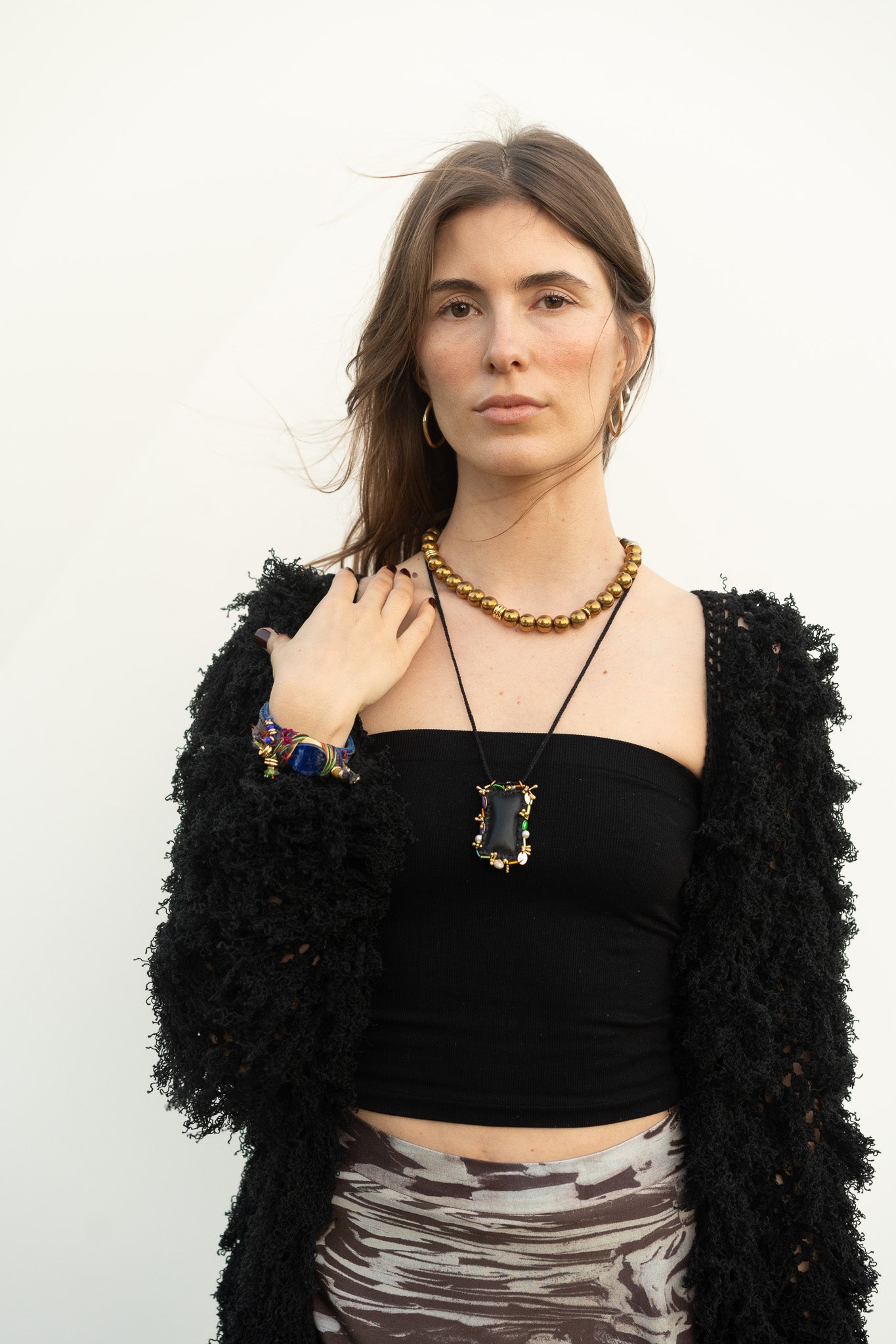 Lilli Cardigan in Black Cotton