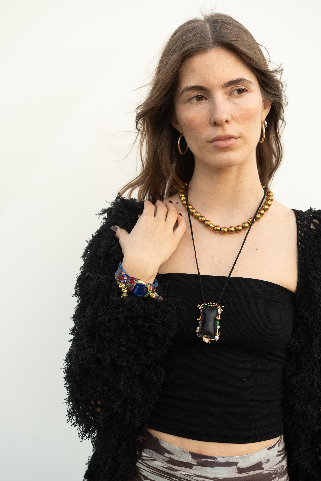 Lilli Cardigan in Black Cotton