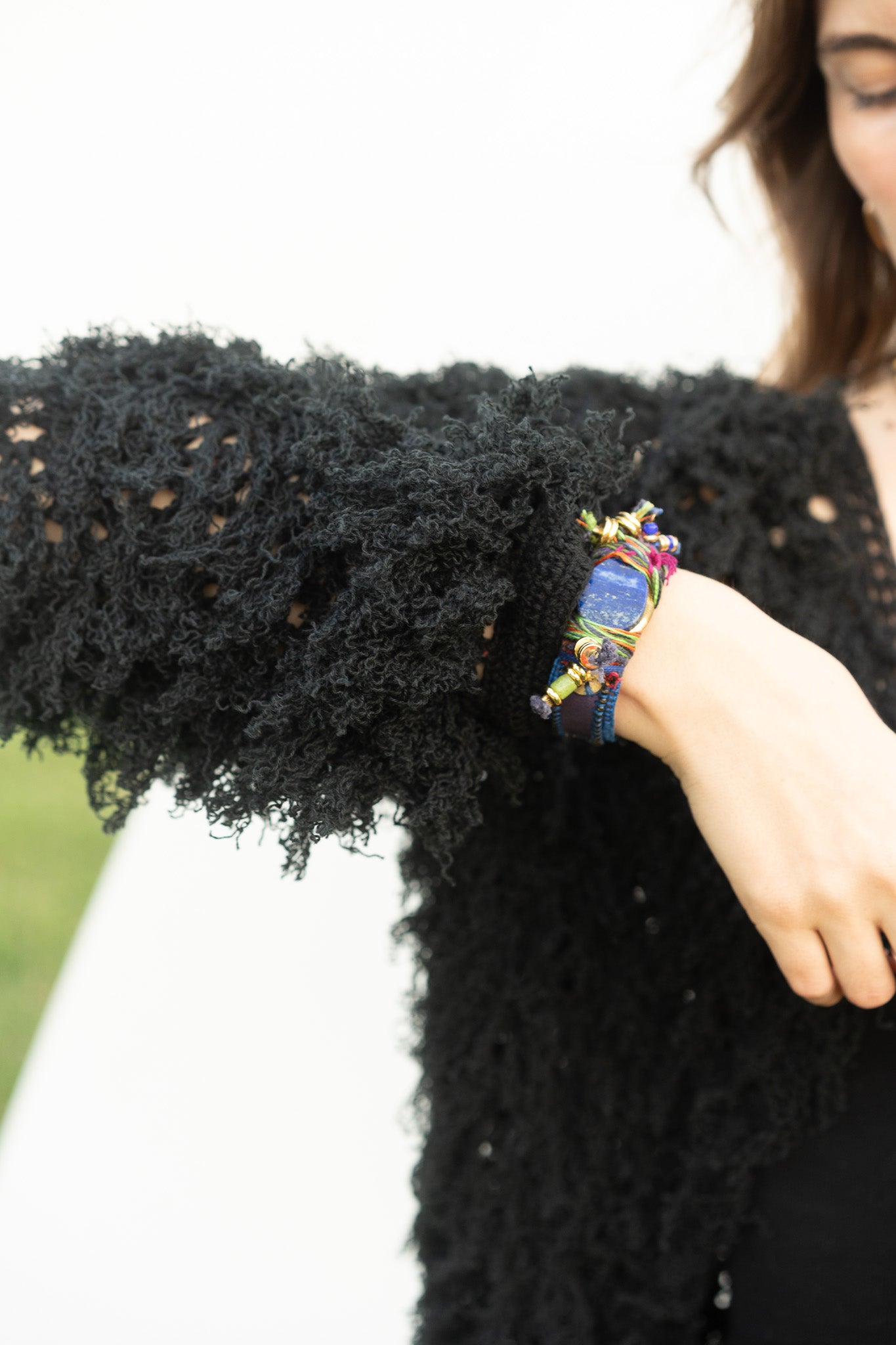 Lilli Cardigan in Black Cotton