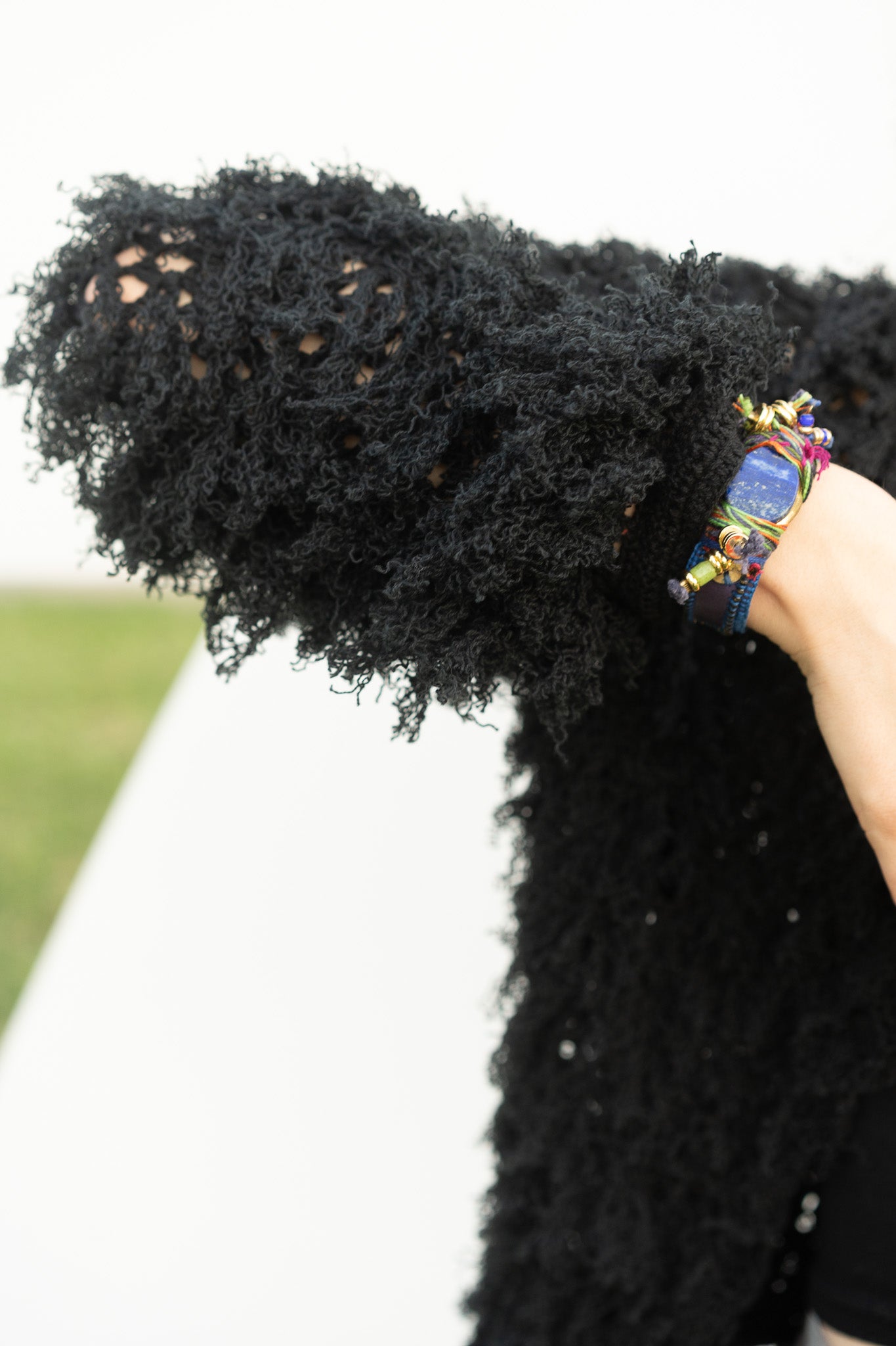 Lilli Cardigan in Black Cotton