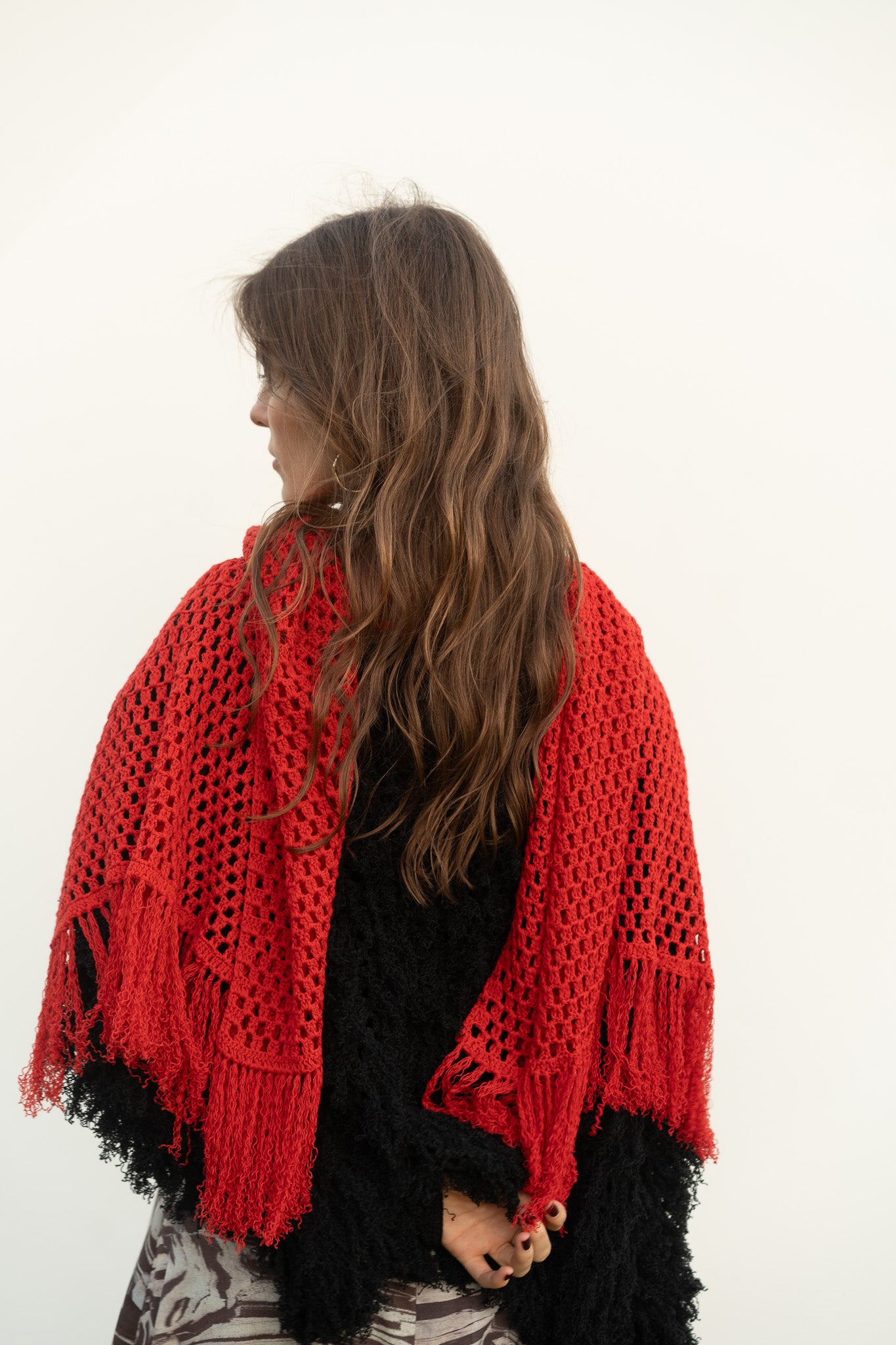 Odetta Scarf in Serrano Red Cotton