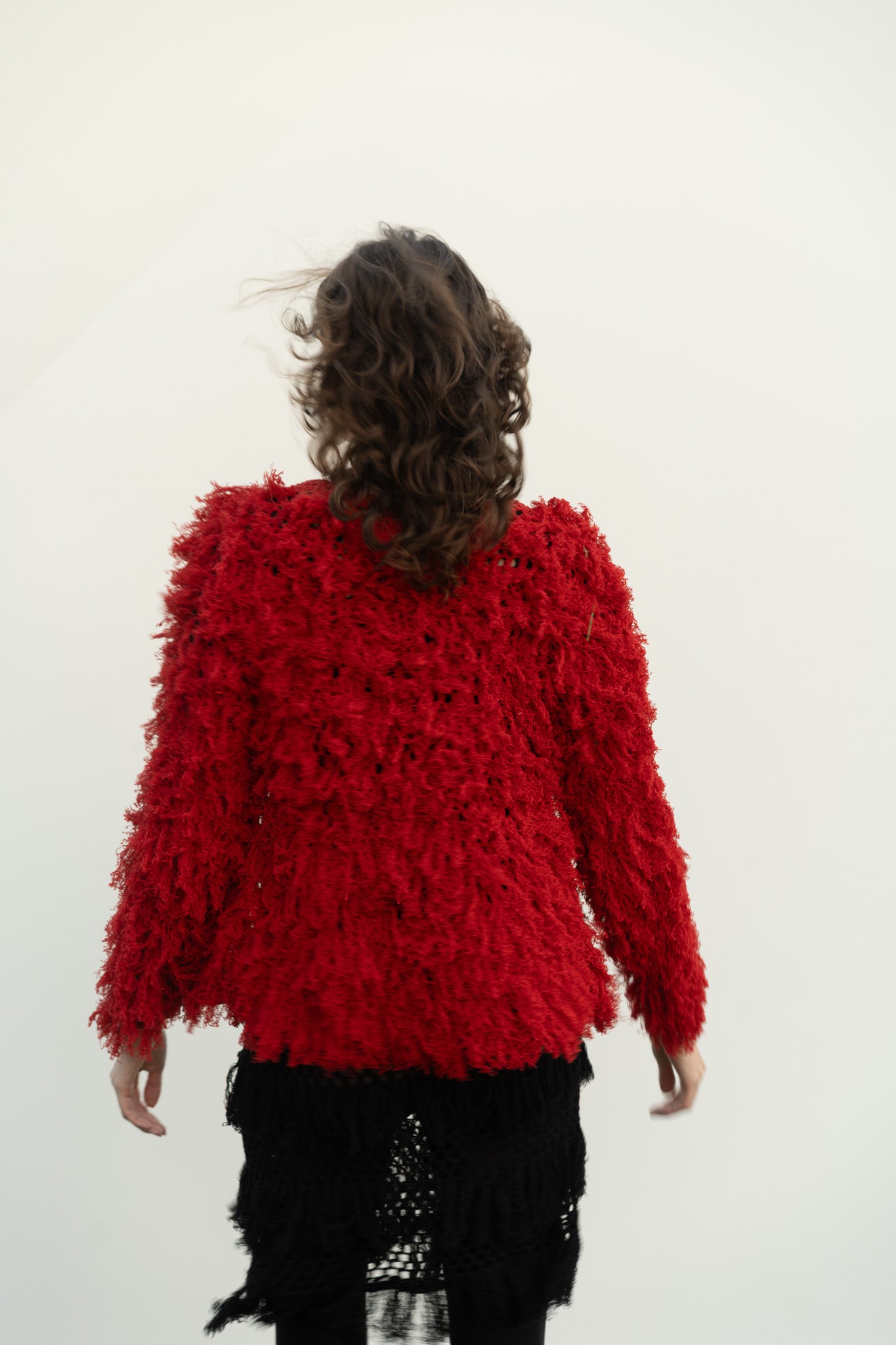 Lilli Cardigan in Serrano Red Cotton