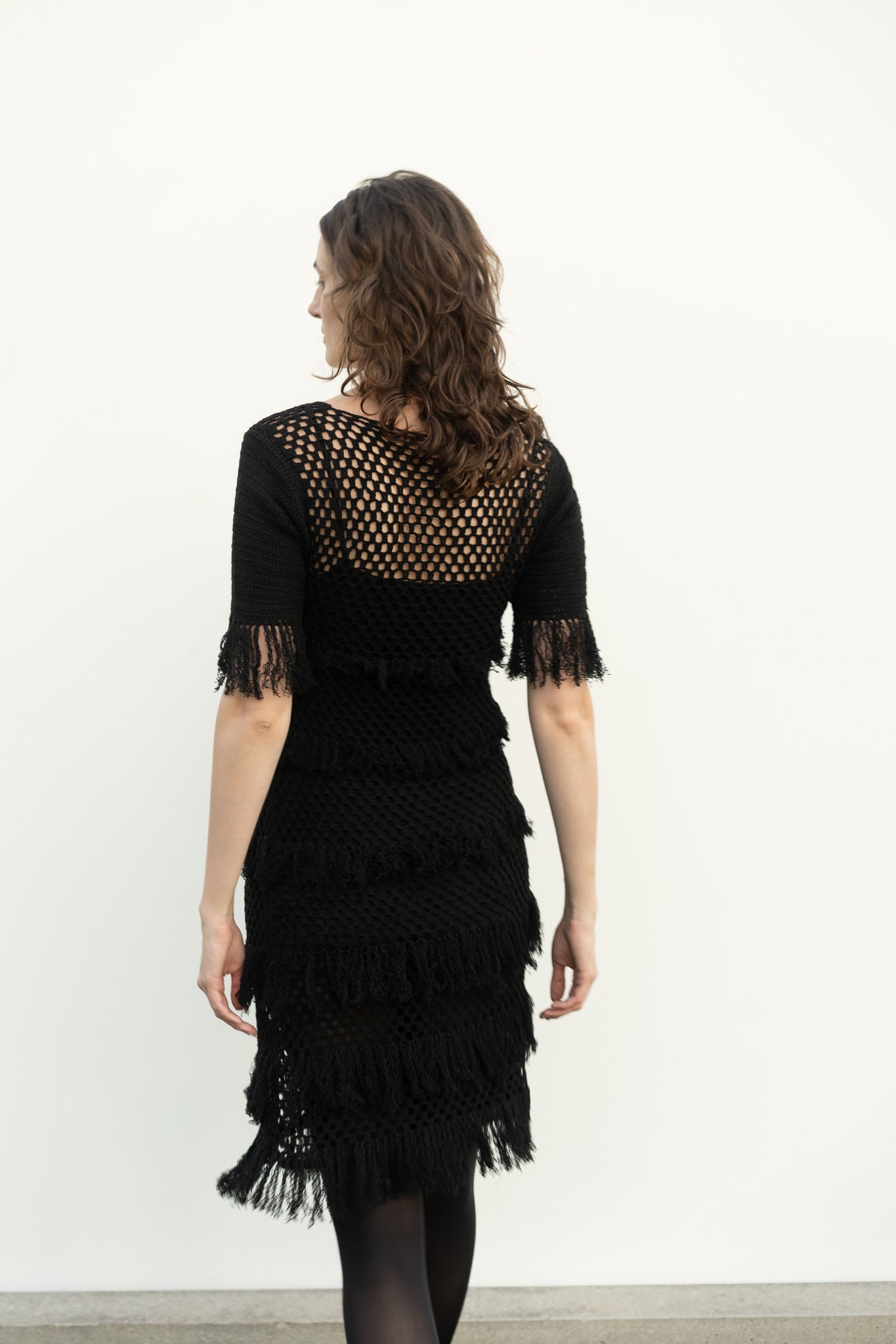 Zora Dress in Black Cotton