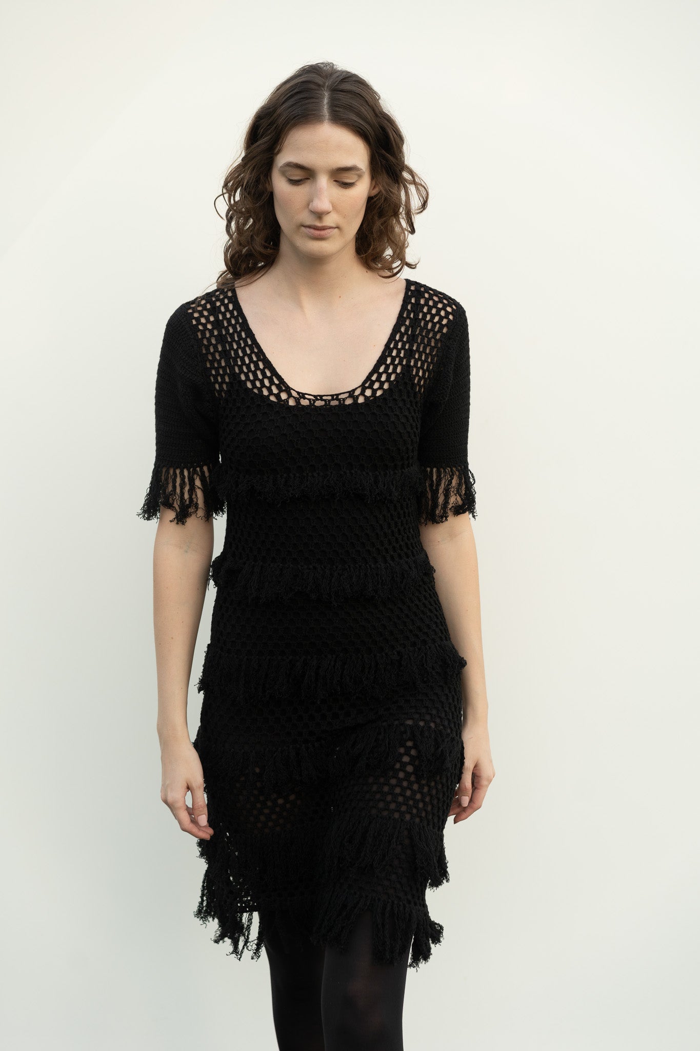 Zora Dress in Black Cotton