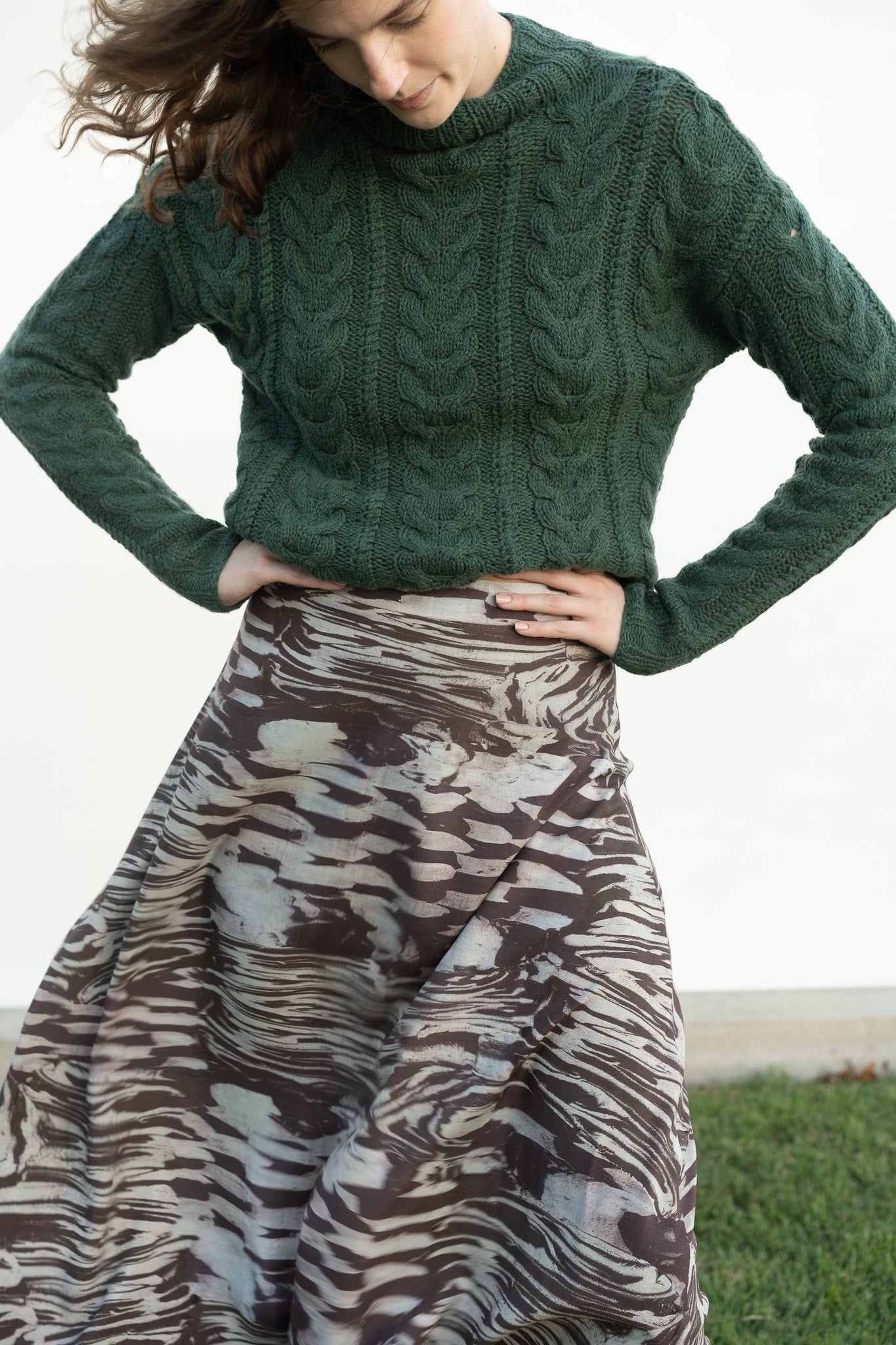 Helen Skirt in Nerikomi Silk Blend