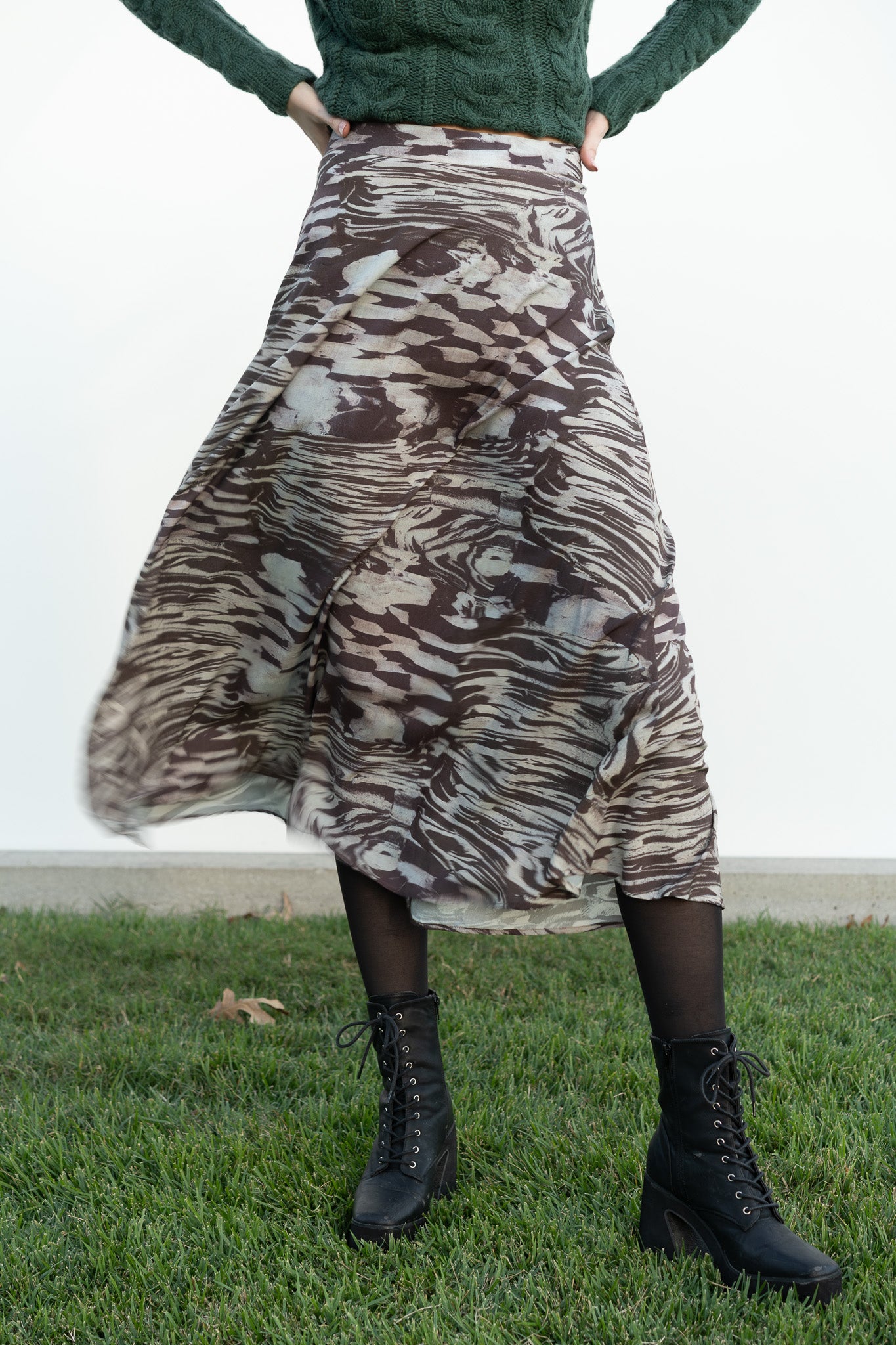 Helen Skirt in Nerikomi Silk Blend