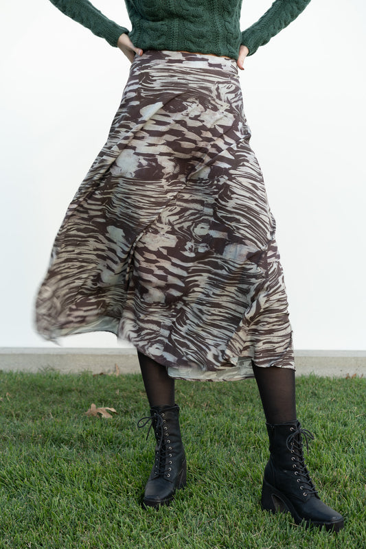 Helen Skirt in Nerikomi Silk Blend