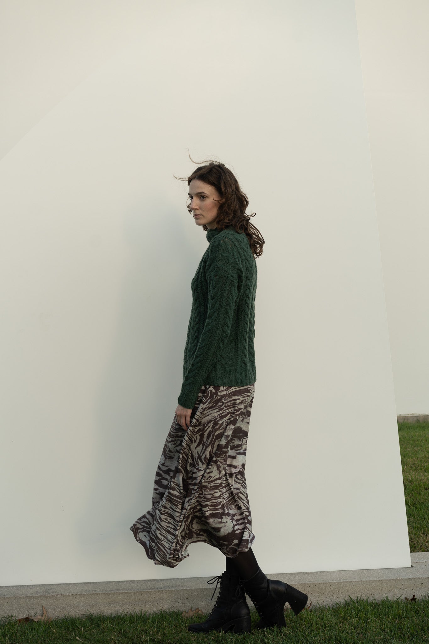 Helen Skirt in Nerikomi Silk Blend