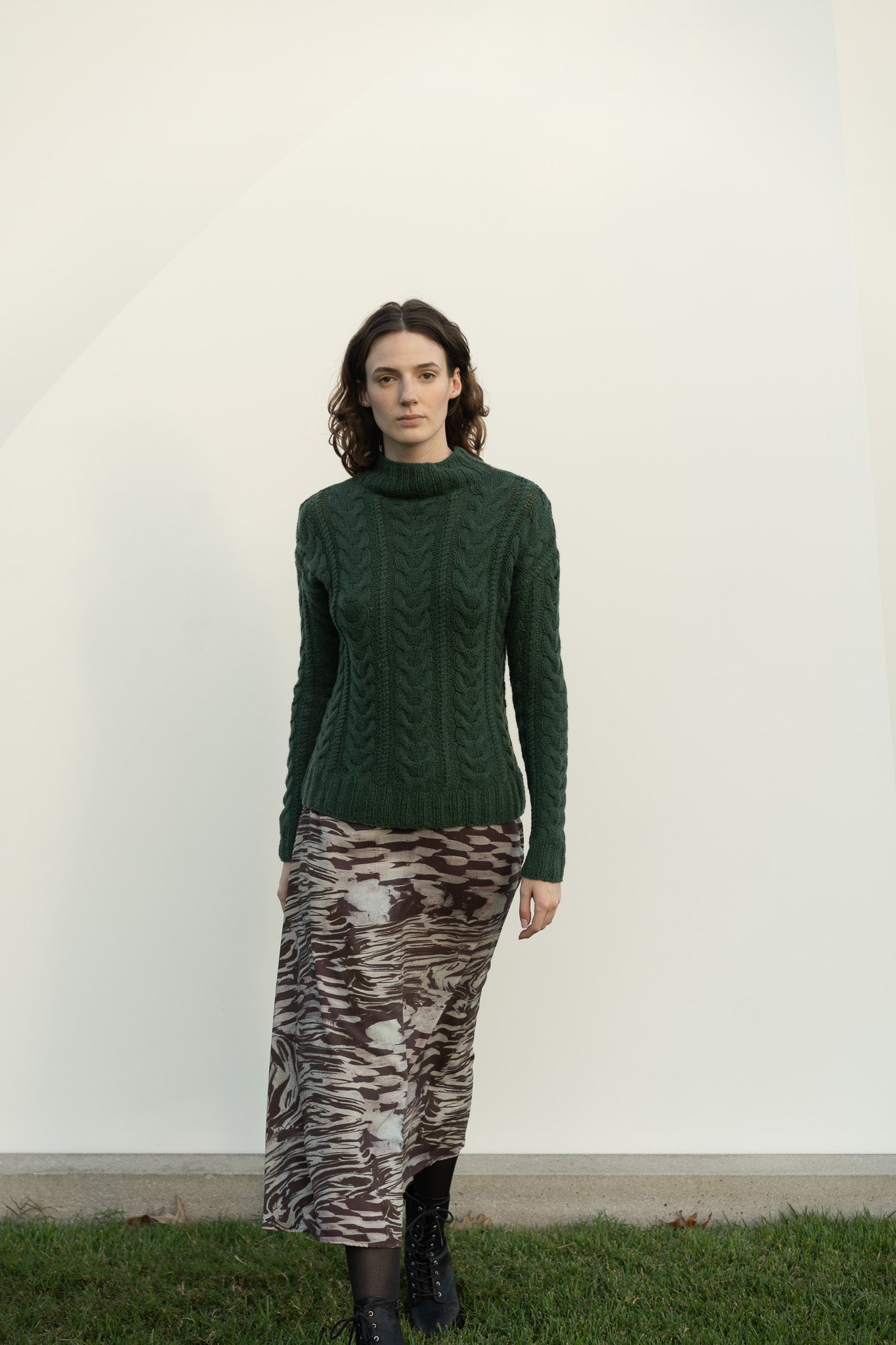 Helen Skirt in Nerikomi Silk Blend