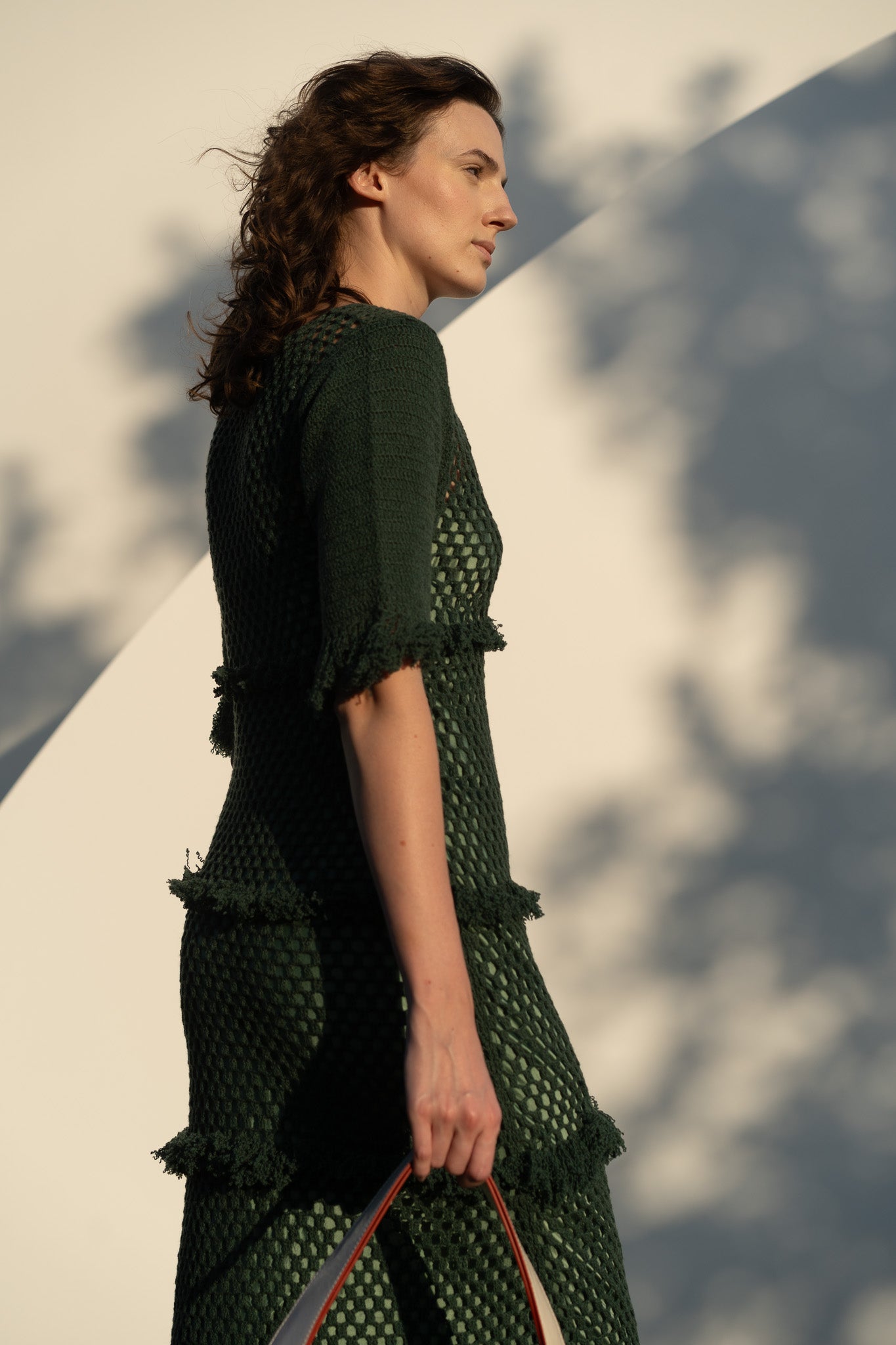 Ceremony Gown in Emerald Cashmere