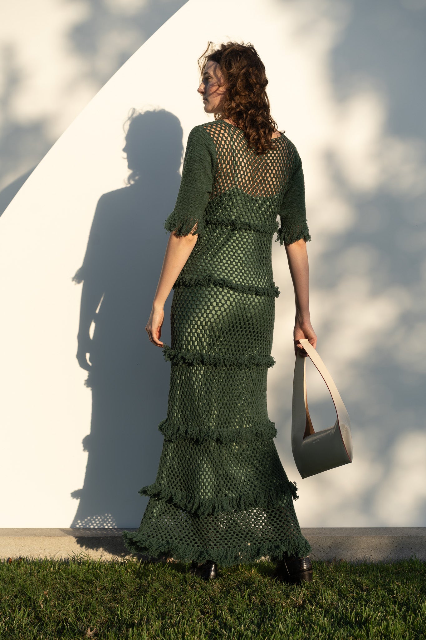 Ceremony Gown in Emerald Cashmere