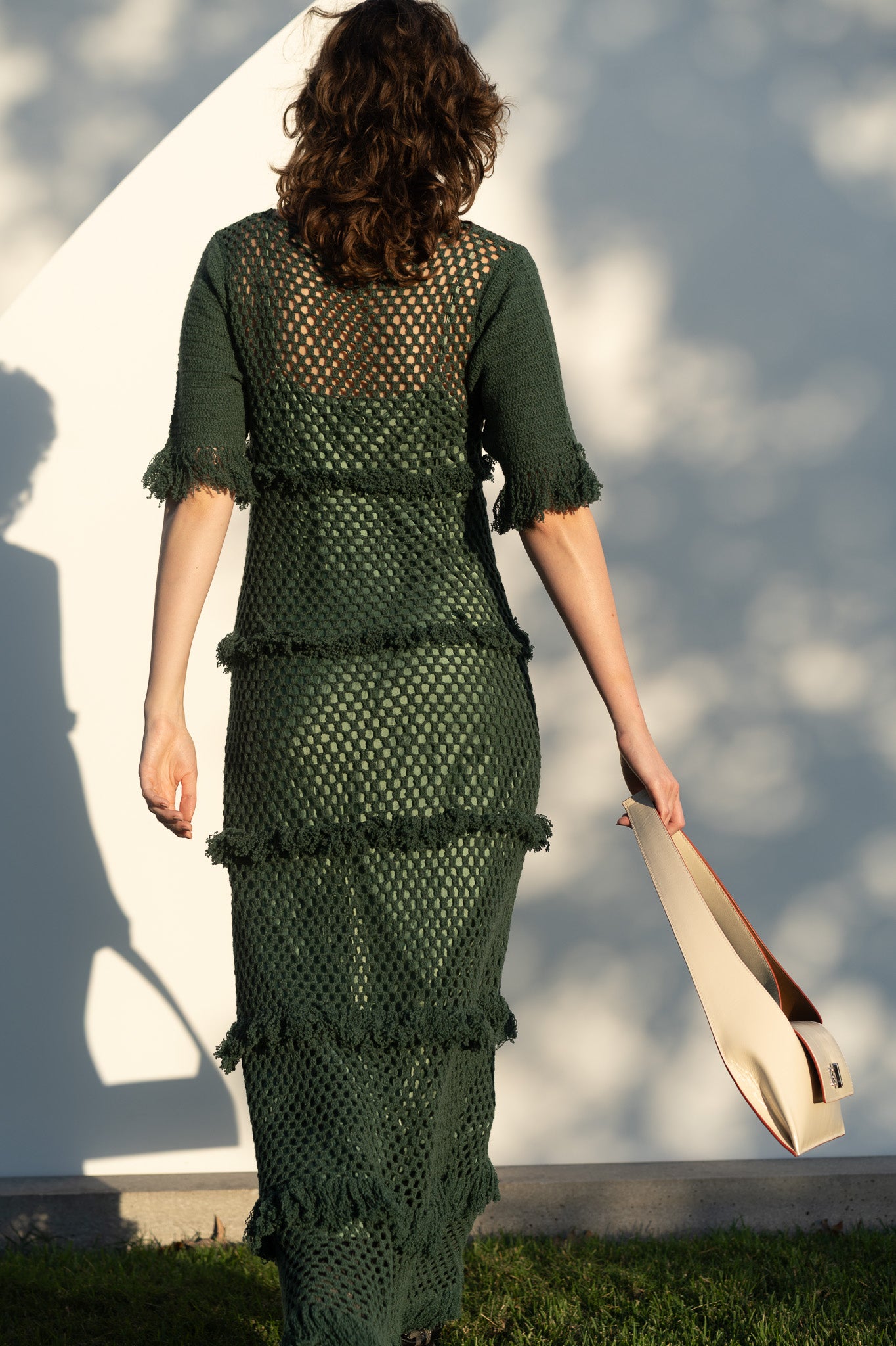 Ceremony Gown in Emerald Cashmere