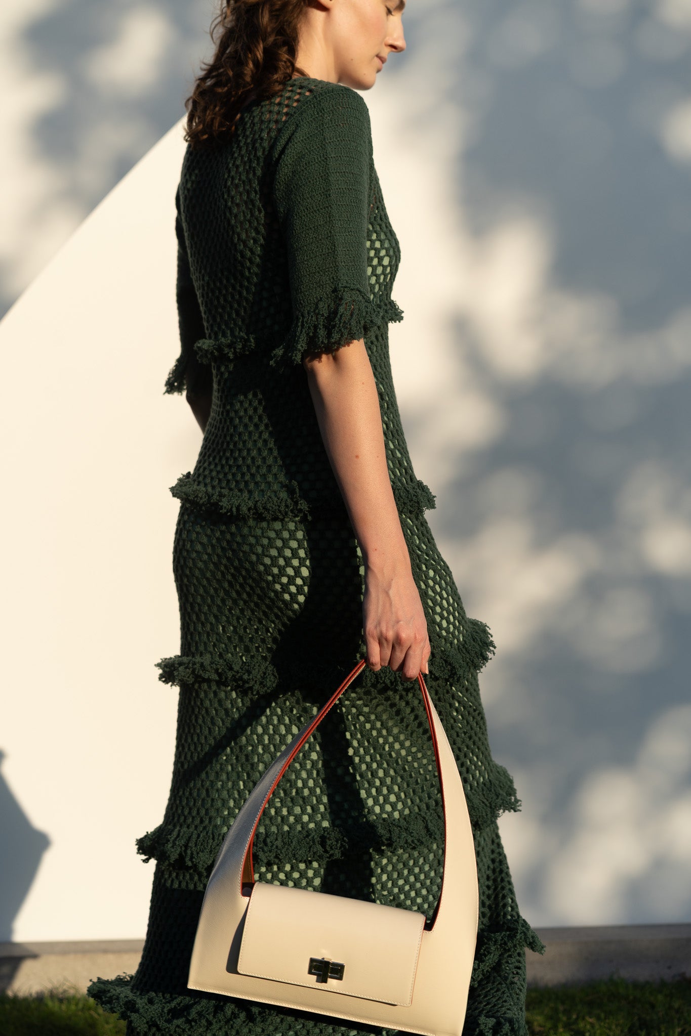 Ceremony Gown in Emerald Cashmere