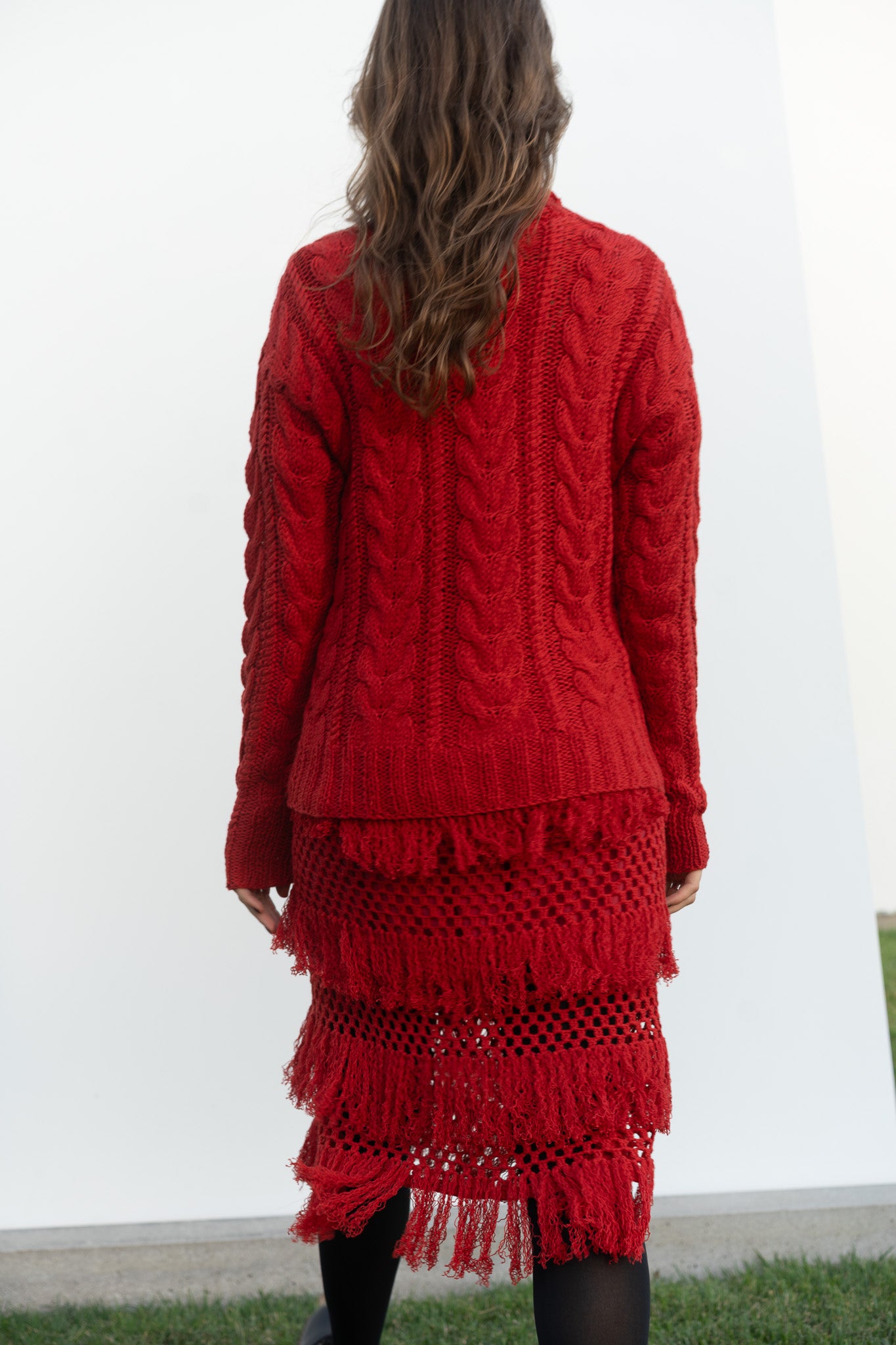 Zora Dress in Serrano Red Cotton