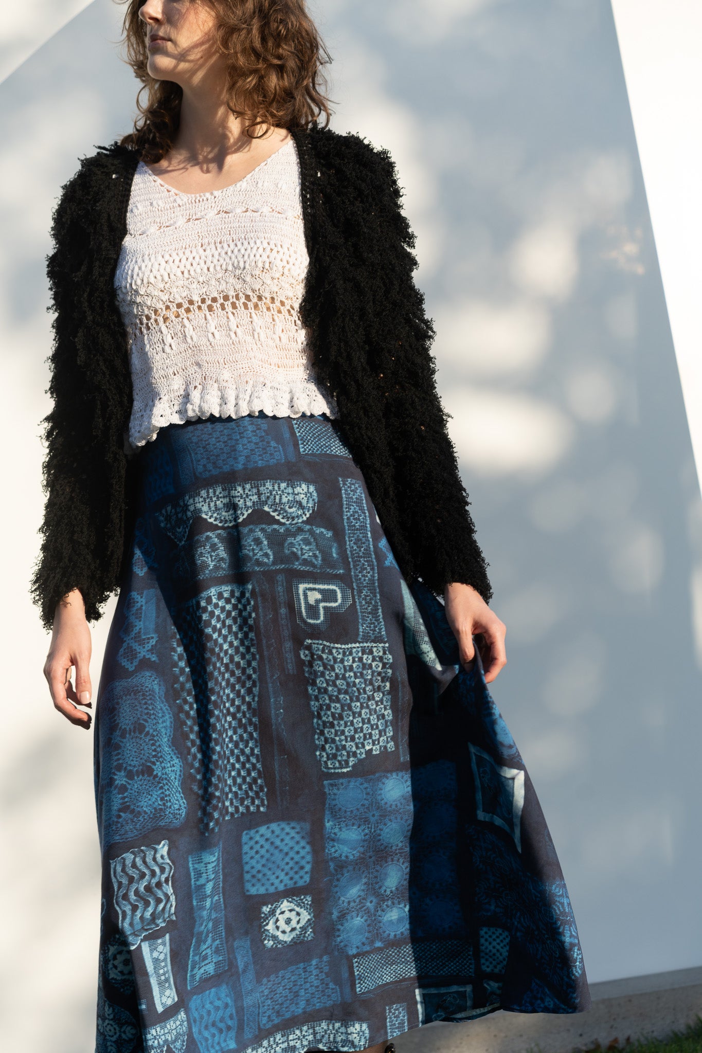 Lilli Cardigan in Black Cotton