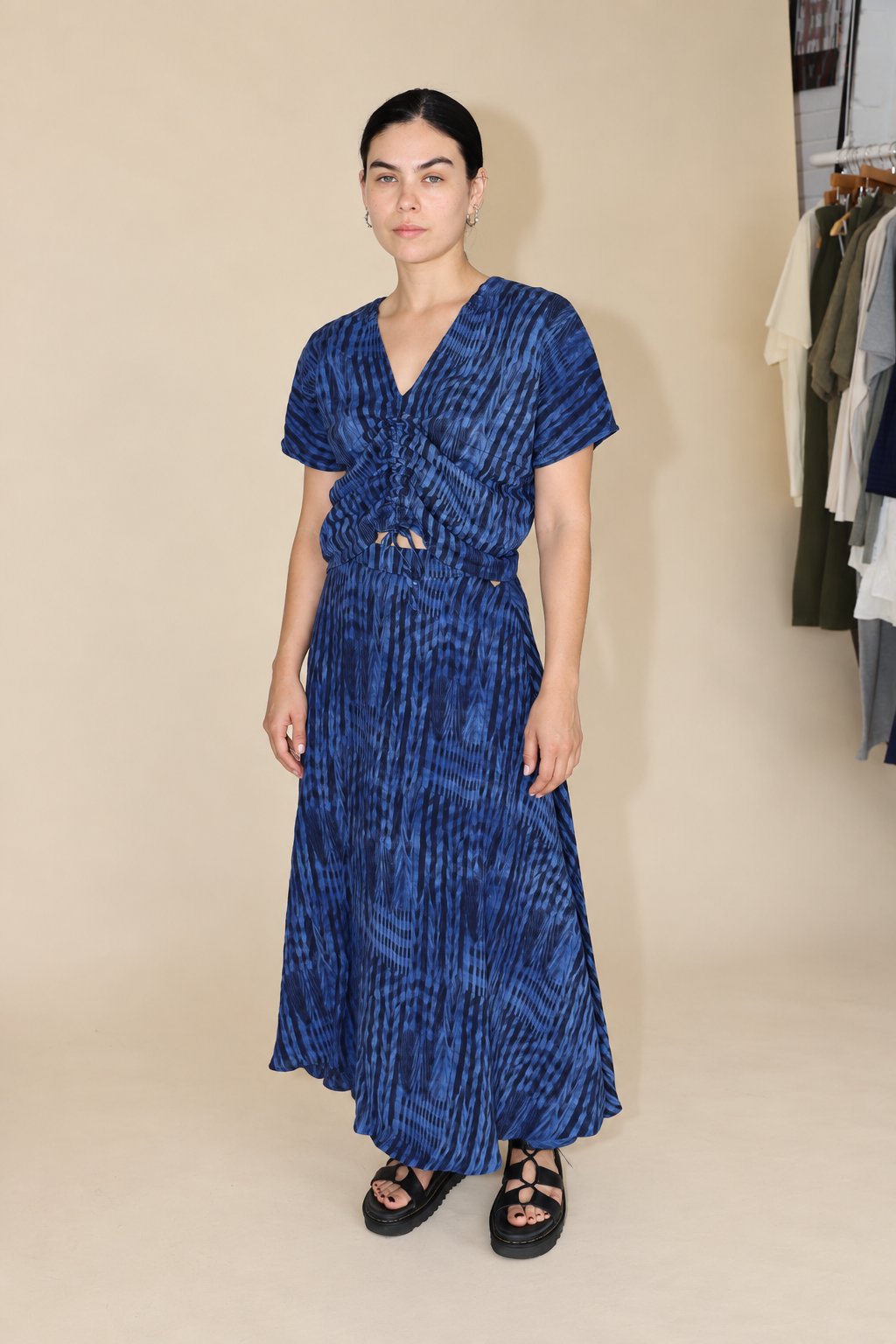Isabel Wilson Warped Gingham Helen Skirt