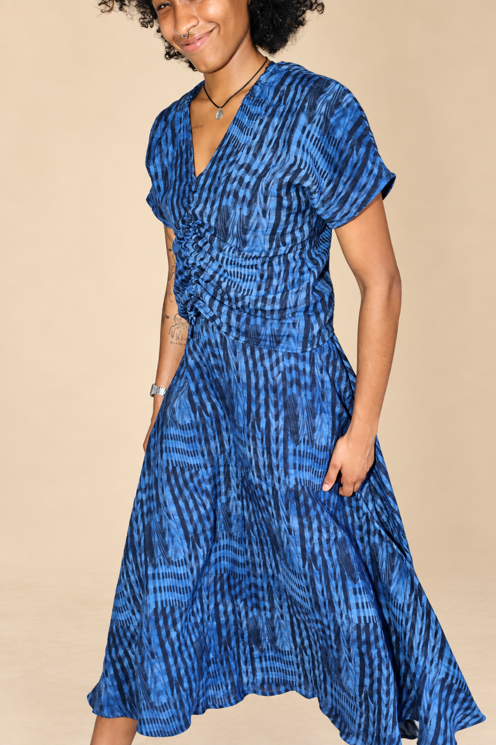 Isabel Wilson Warped Gingham Helen Skirt