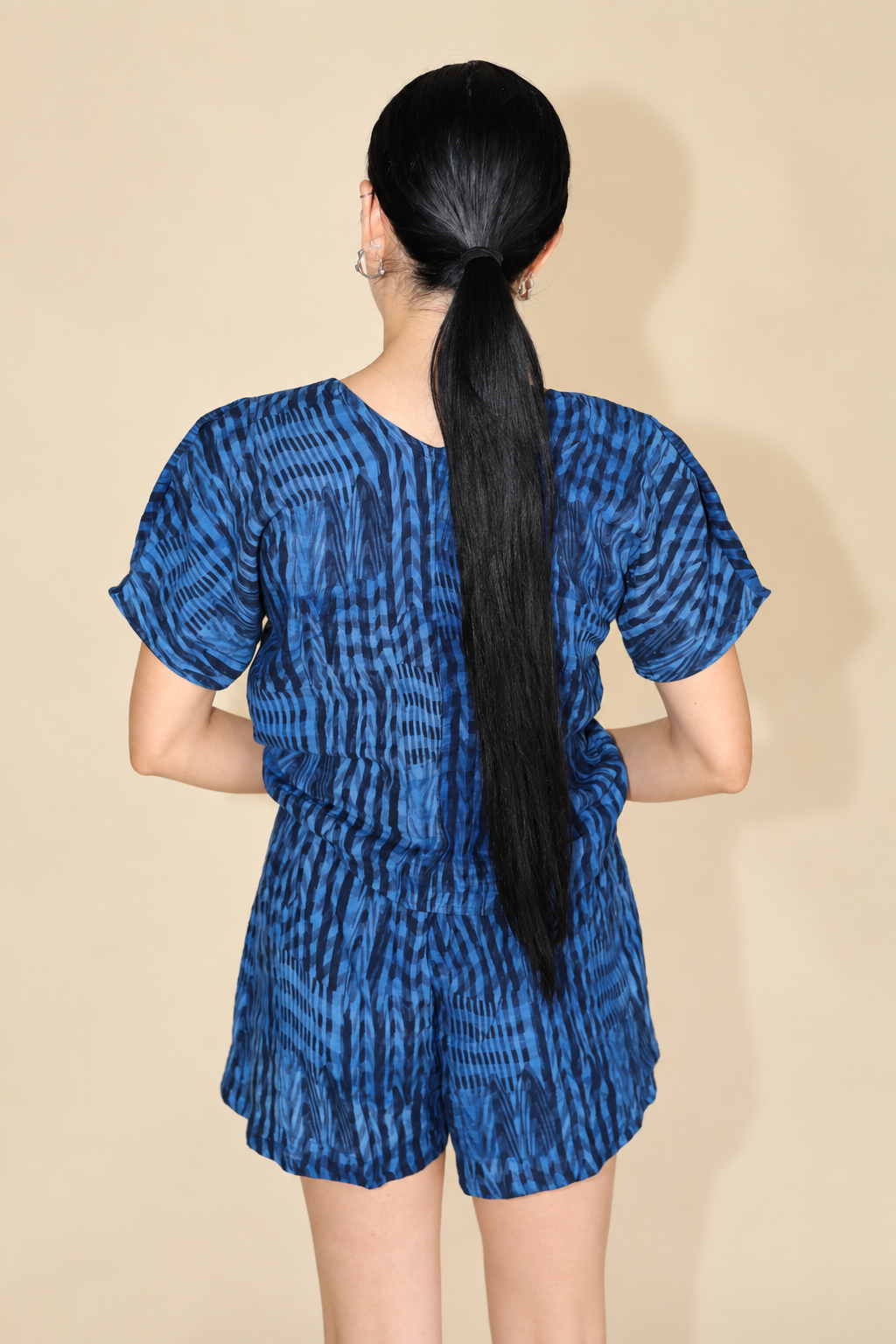Isabel Wilson Warped Gingham numbers top
