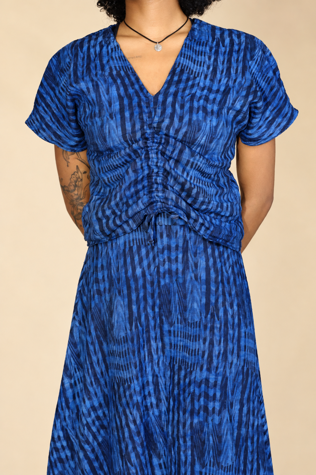 Isabel Wilson Warped Gingham Helen Skirt