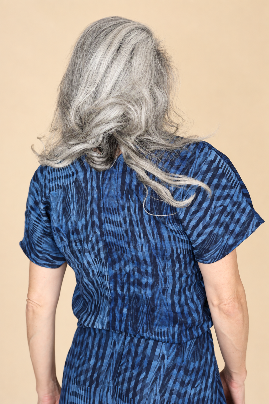 Isabel Wilson Warped Gingham numbers top