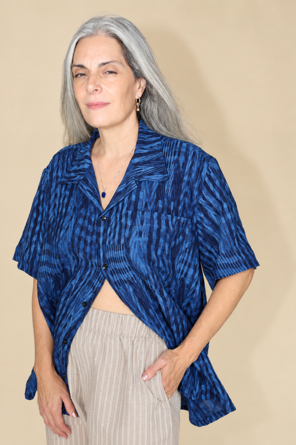 Isabel Wilson Warped Gingham Hank Button Up