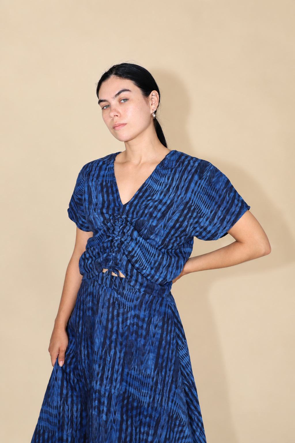 Isabel Wilson Warped Gingham Helen Skirt