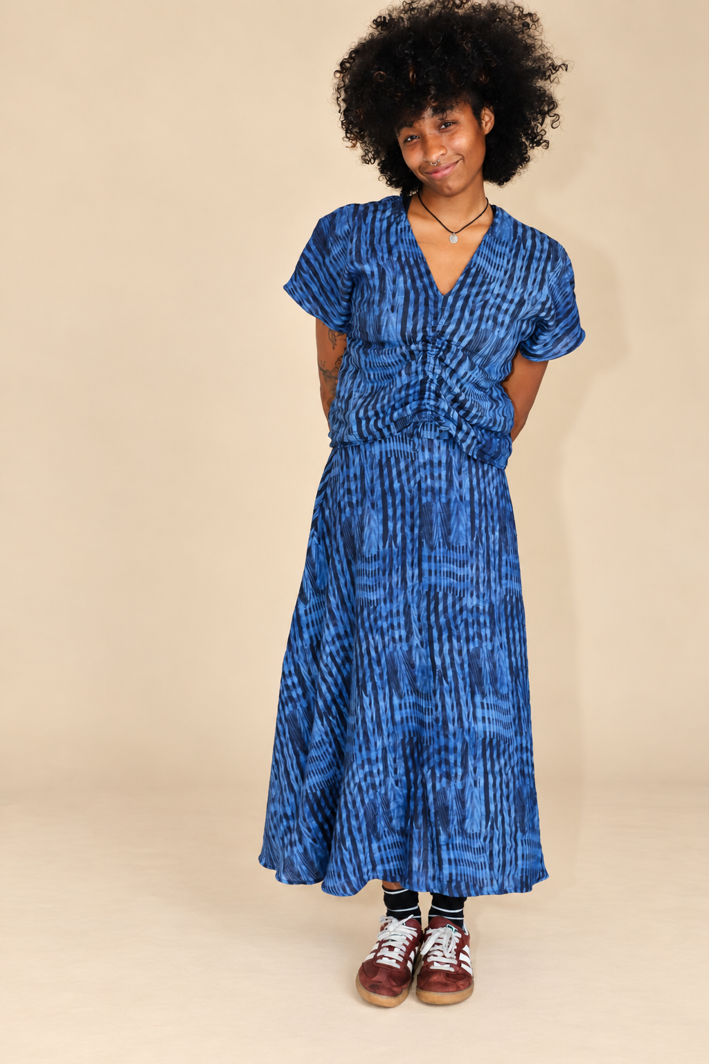 Isabel Wilson Warped Gingham Helen Skirt