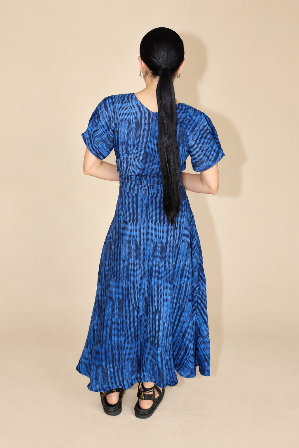 Isabel Wilson Warped Gingham numbers top